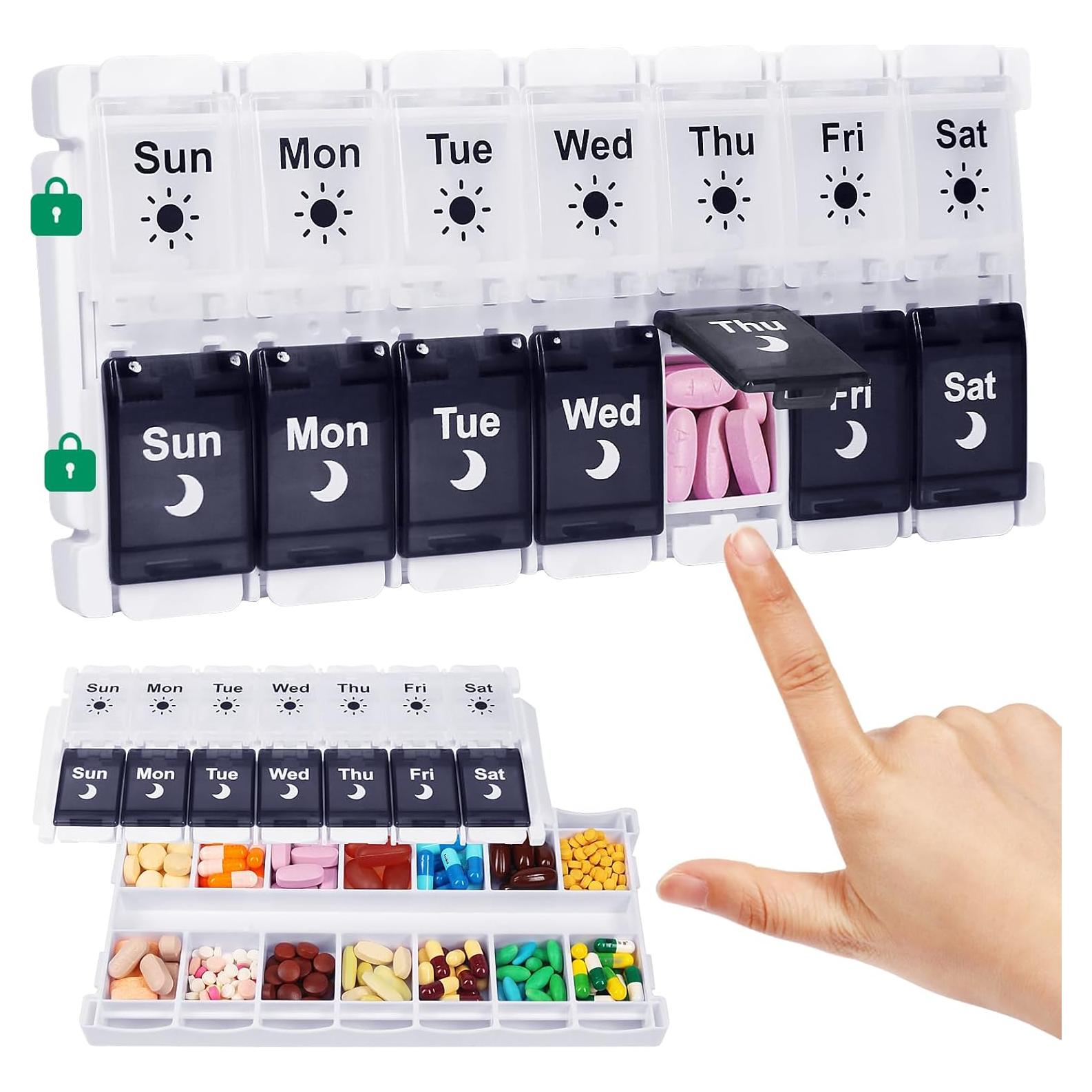 Organizador de Pastillas Shintop Semanal Am Pm 14 Compartimentos