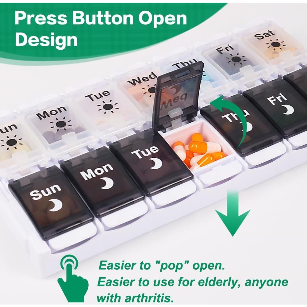 Organizador de Pastillas Shintop Semanal Am Pm 14 Compartimentos
