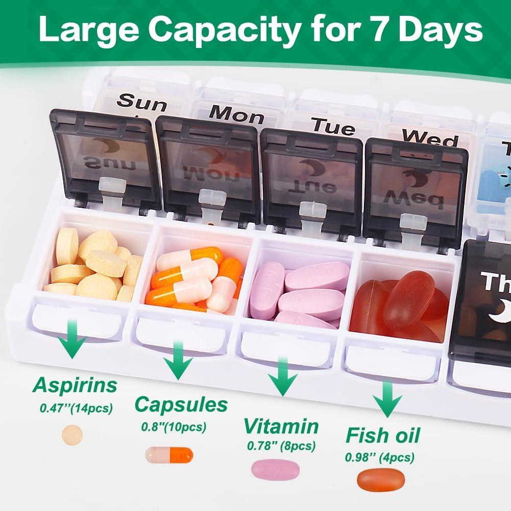 Organizador de Pastillas Shintop Semanal Am Pm 14 Compartimentos