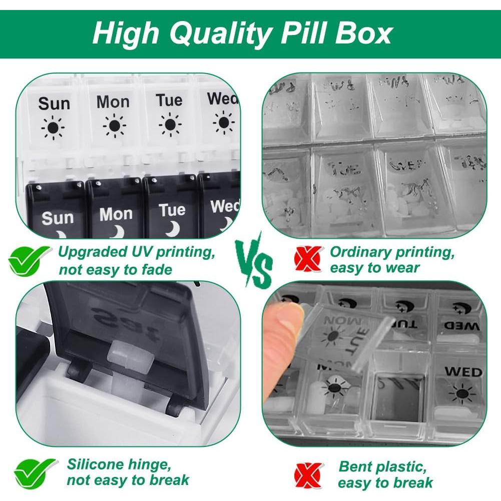 Organizador de Pastillas Shintop Semanal Am Pm 14 Compartimentos