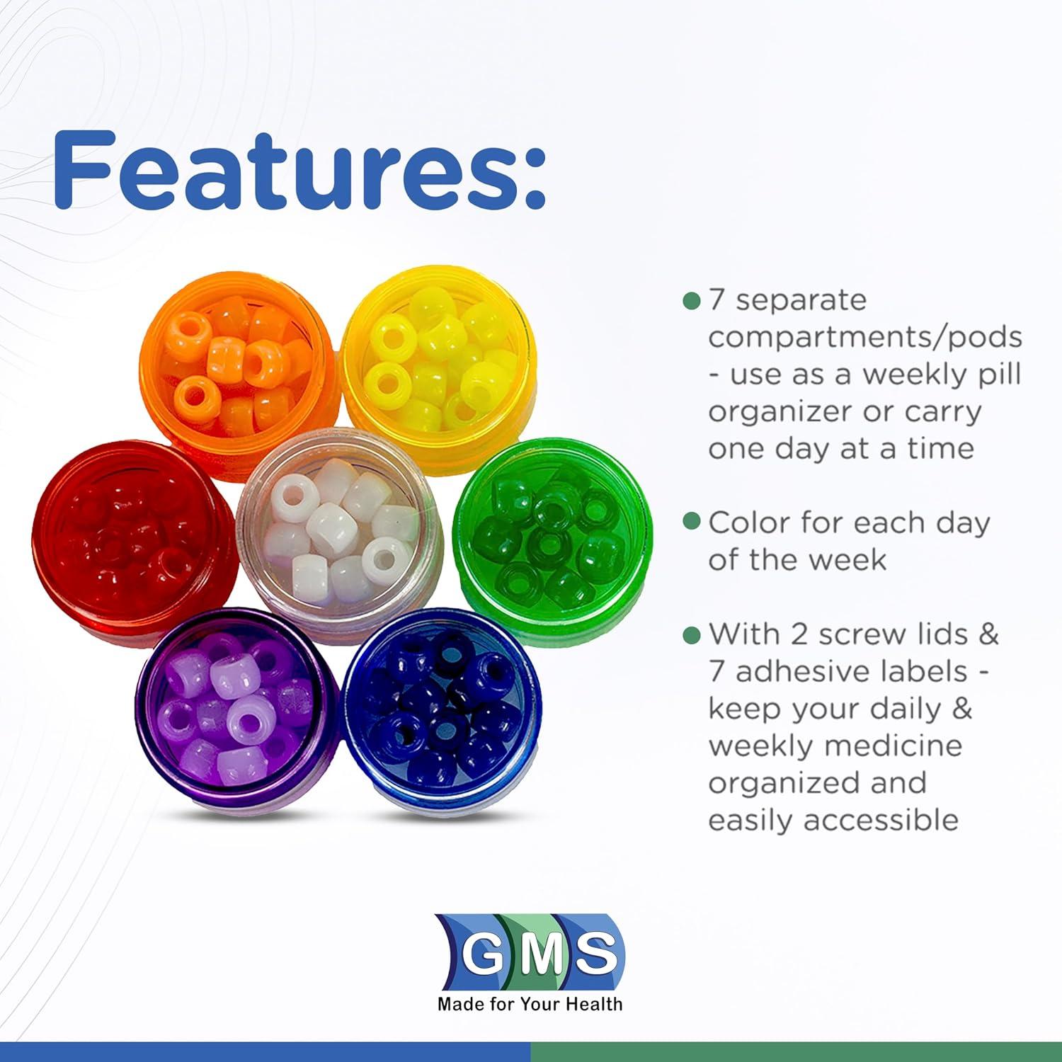 Organizador de Pastillas Semanal GMS - Caja Pequeña Arcoíris