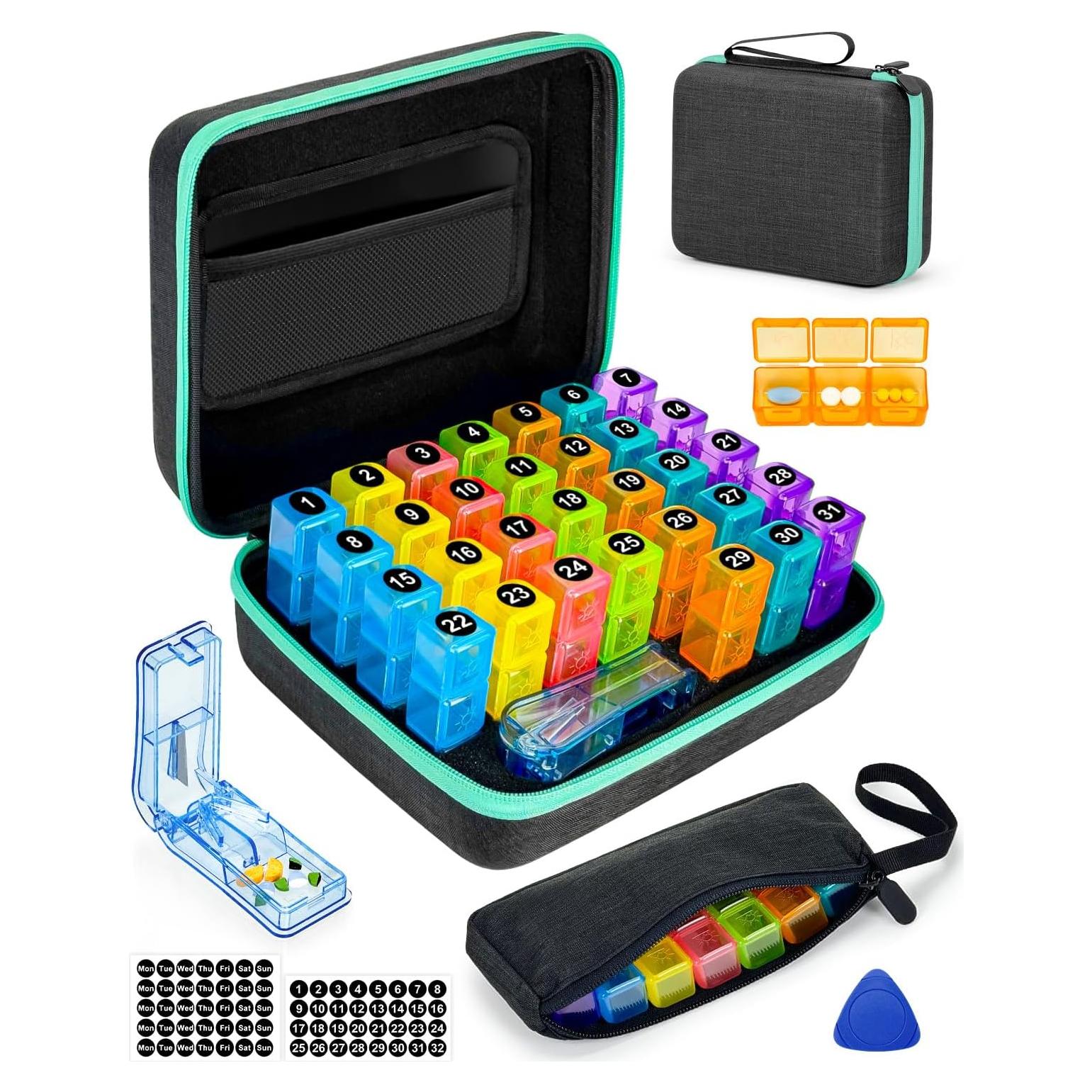 Organizador de Pastillas Mensual Yonlog 31 Días 3 Veces al Día