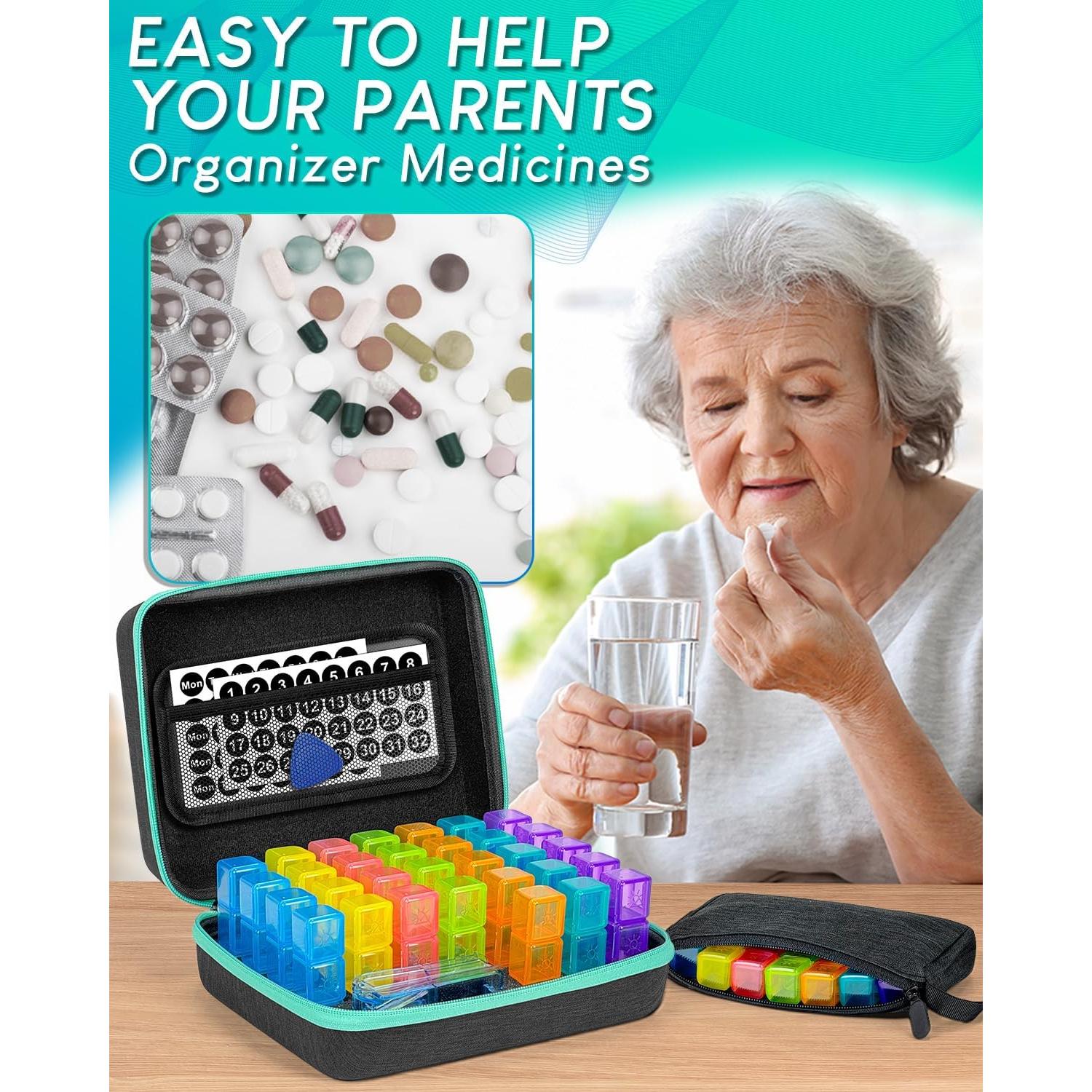 Organizador de Pastillas Mensual Yonlog 31 Días 3 Veces al Día