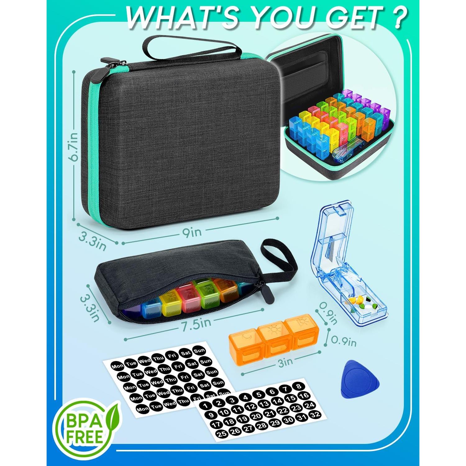 Organizador de Pastillas Mensual Yonlog 31 Días 3 Veces al Día