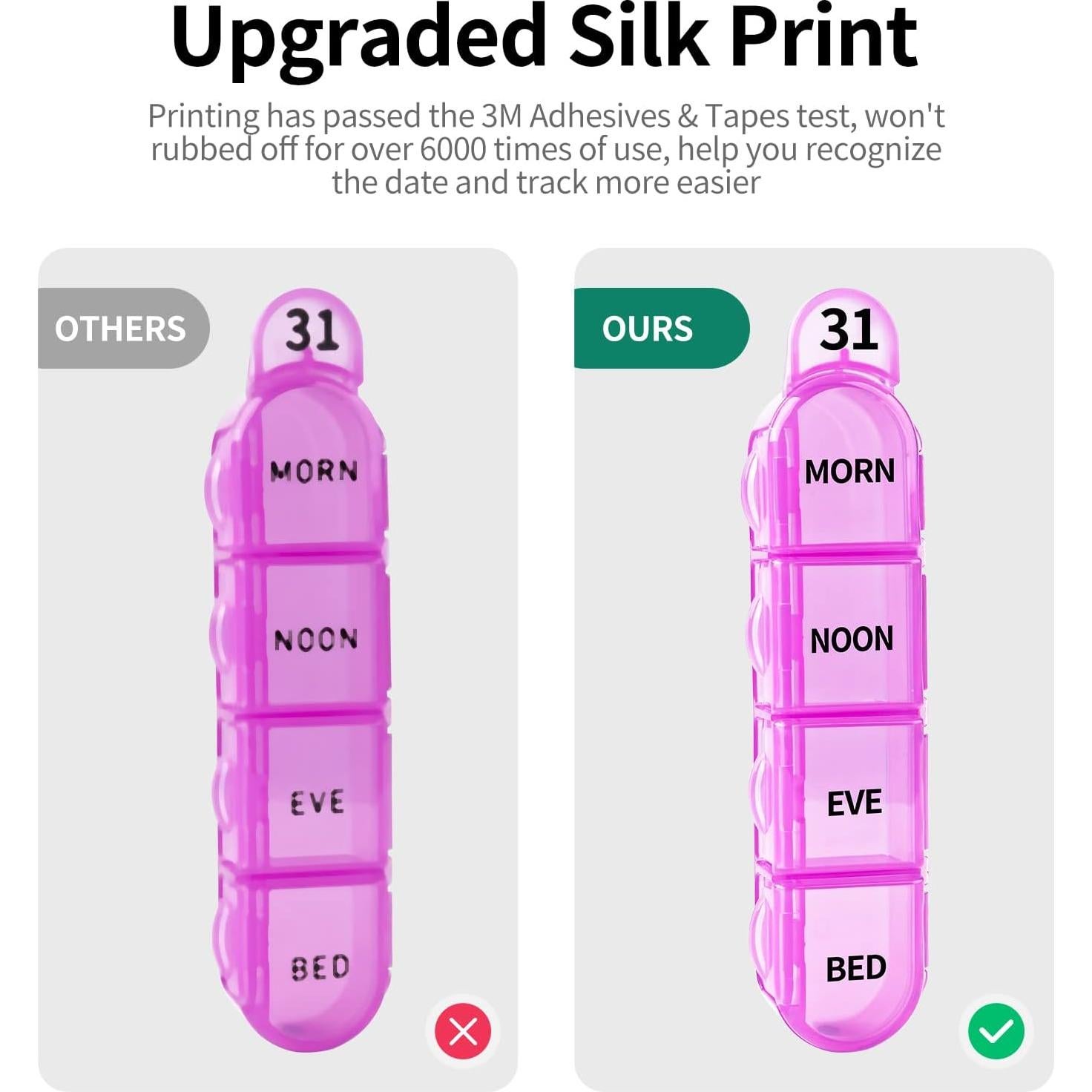 Organizador de Pastillas Mensual Daviky 4 Veces al Día 30 Días