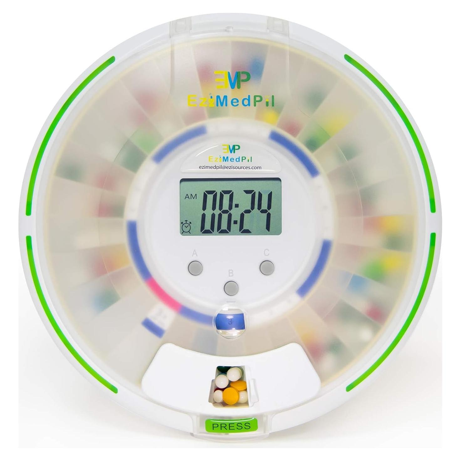 Dispensador Automático de Pastillas EZIMEDPIL con Alarma y Luz