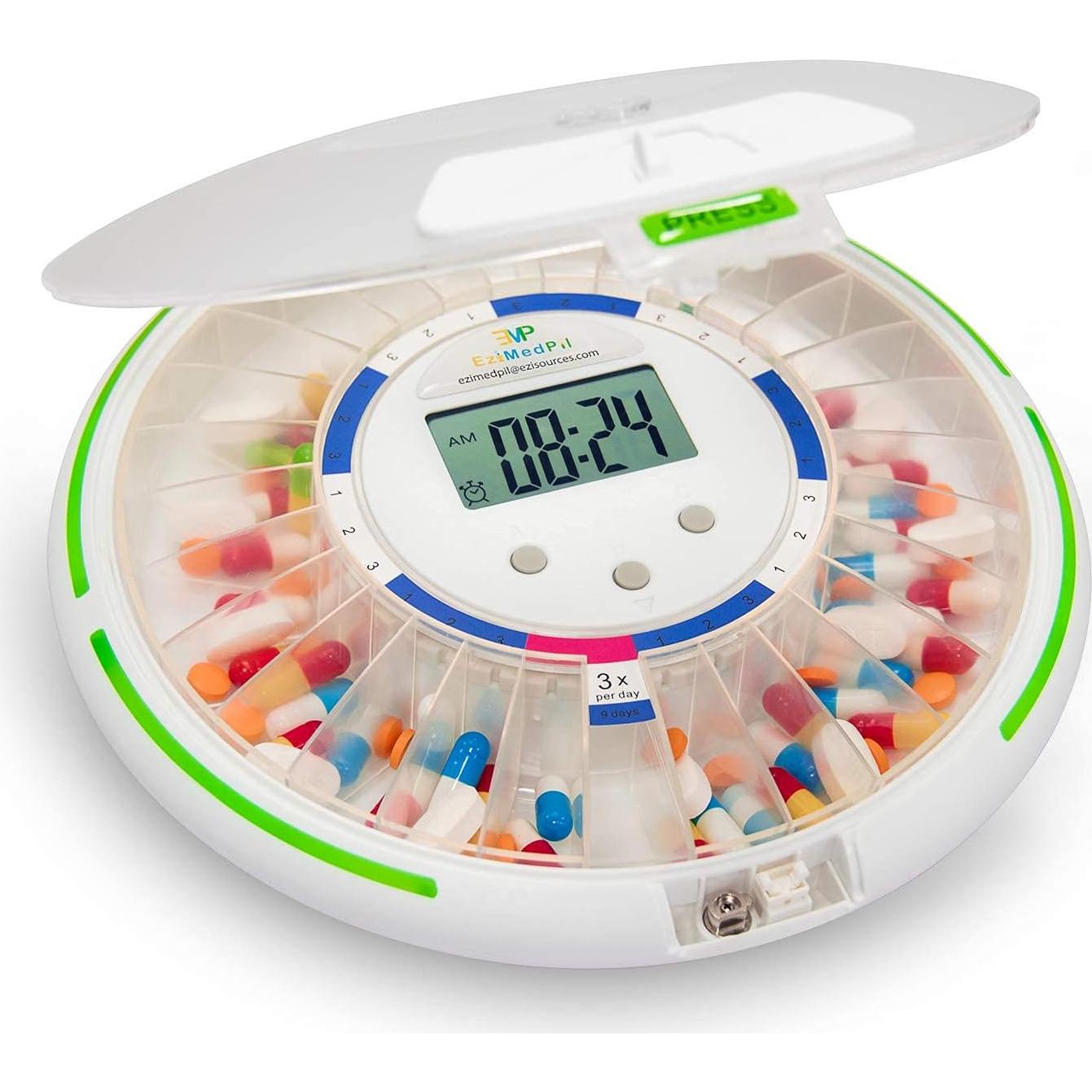 Dispensador Automático de Pastillas EZIMEDPIL con Alarma y Luz