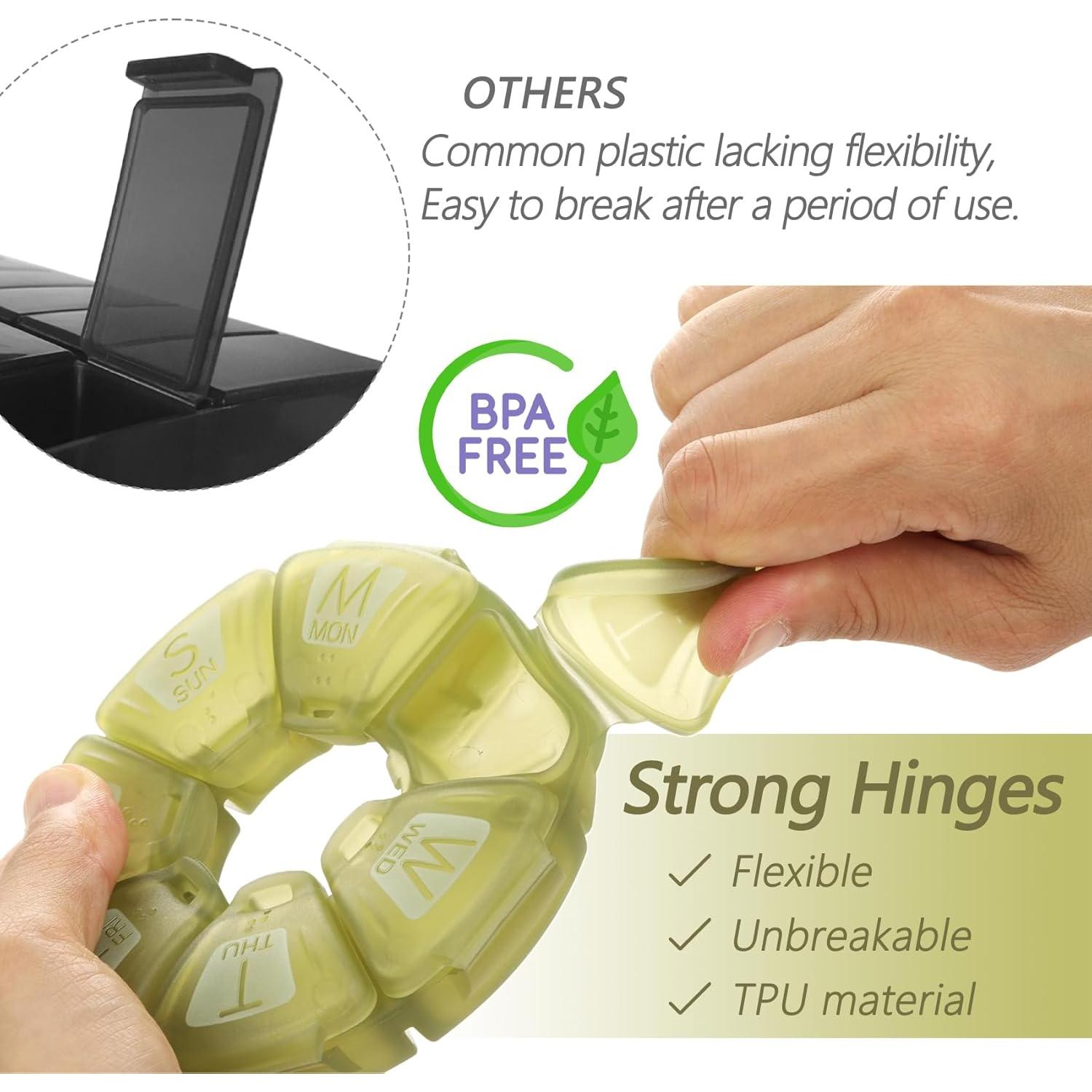 Organizador de Pastillas Semanal YAKLIM Oliva 7 Compartimentos