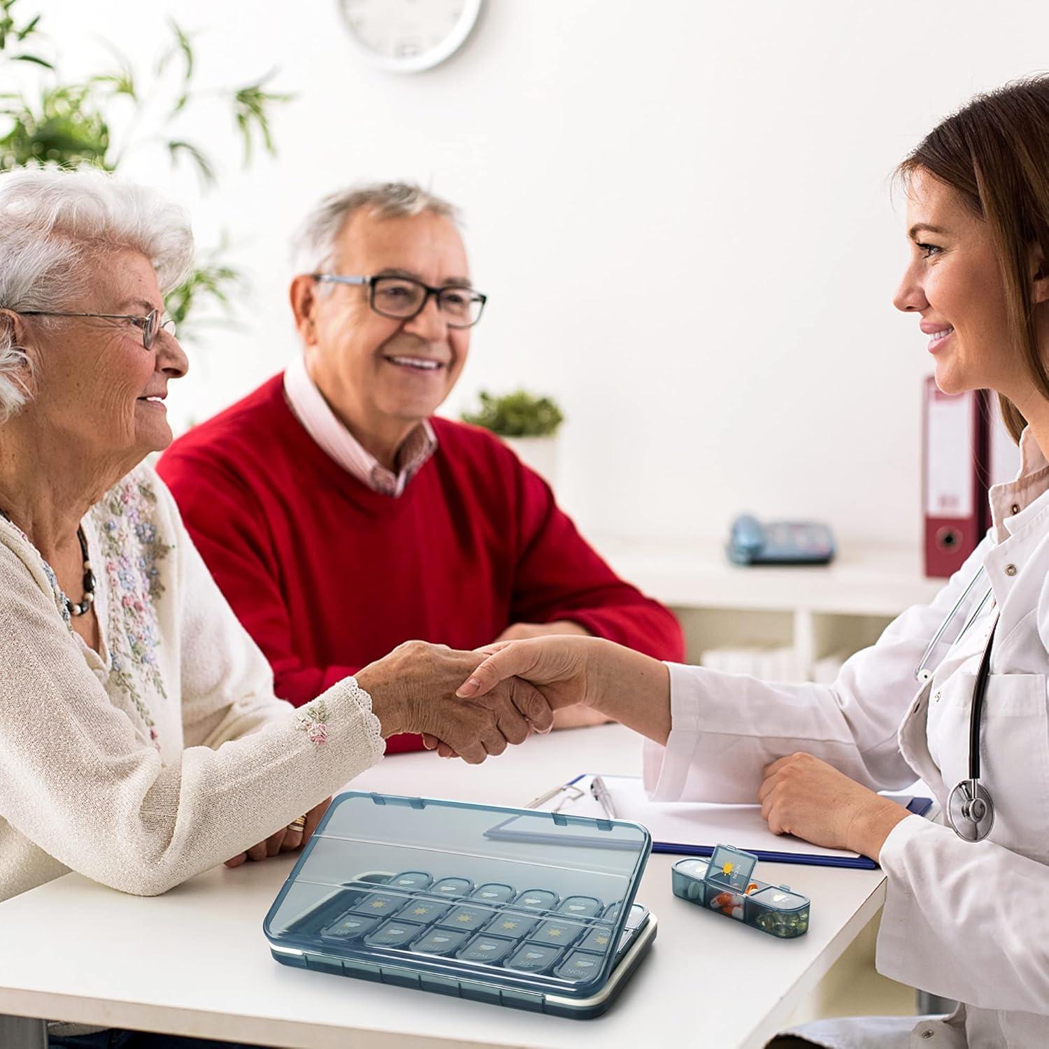 Organizador de Pastillas Acedada 7 Días 3 Veces al Día Azul