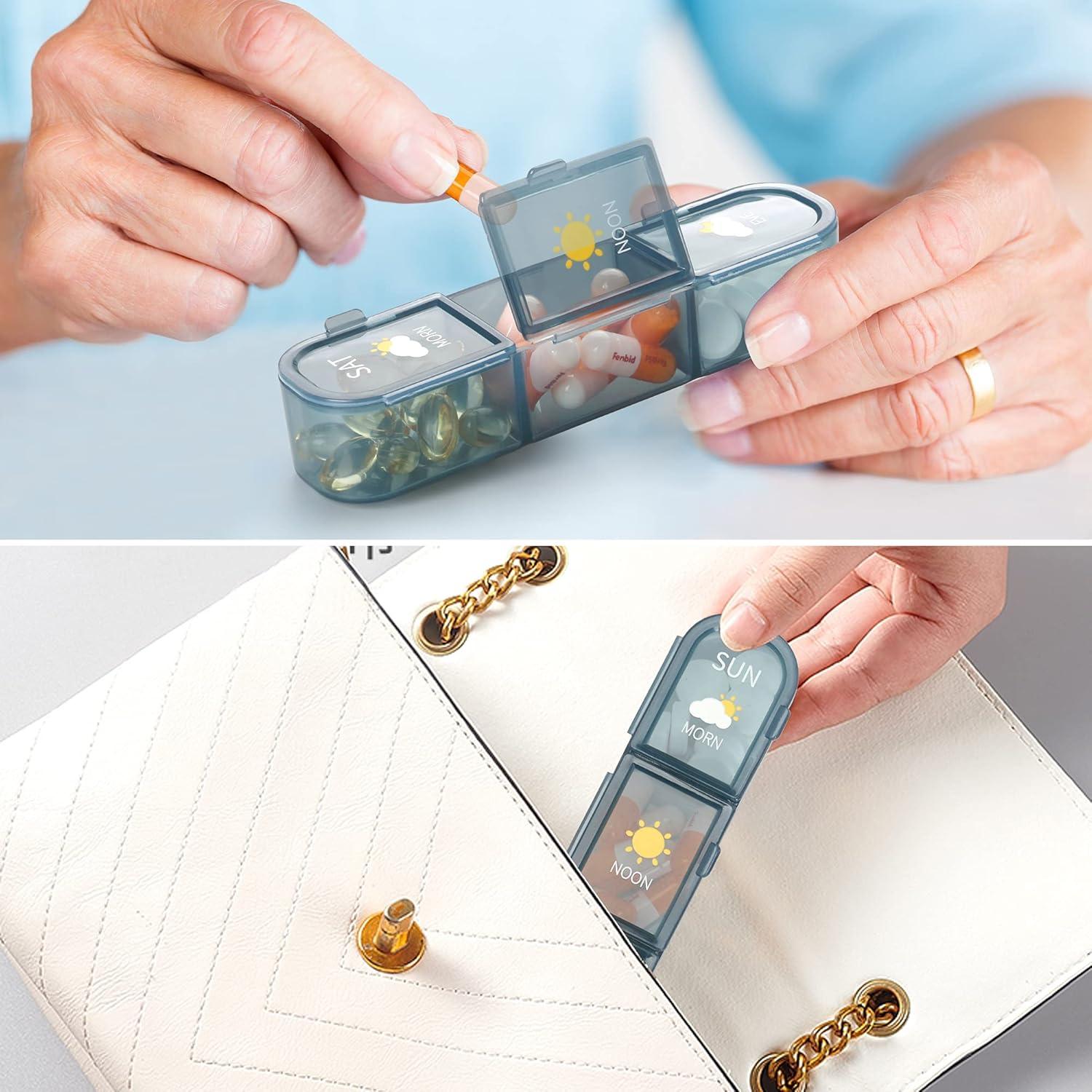 Organizador de Pastillas Acedada 7 Días 3 Veces al Día Azul