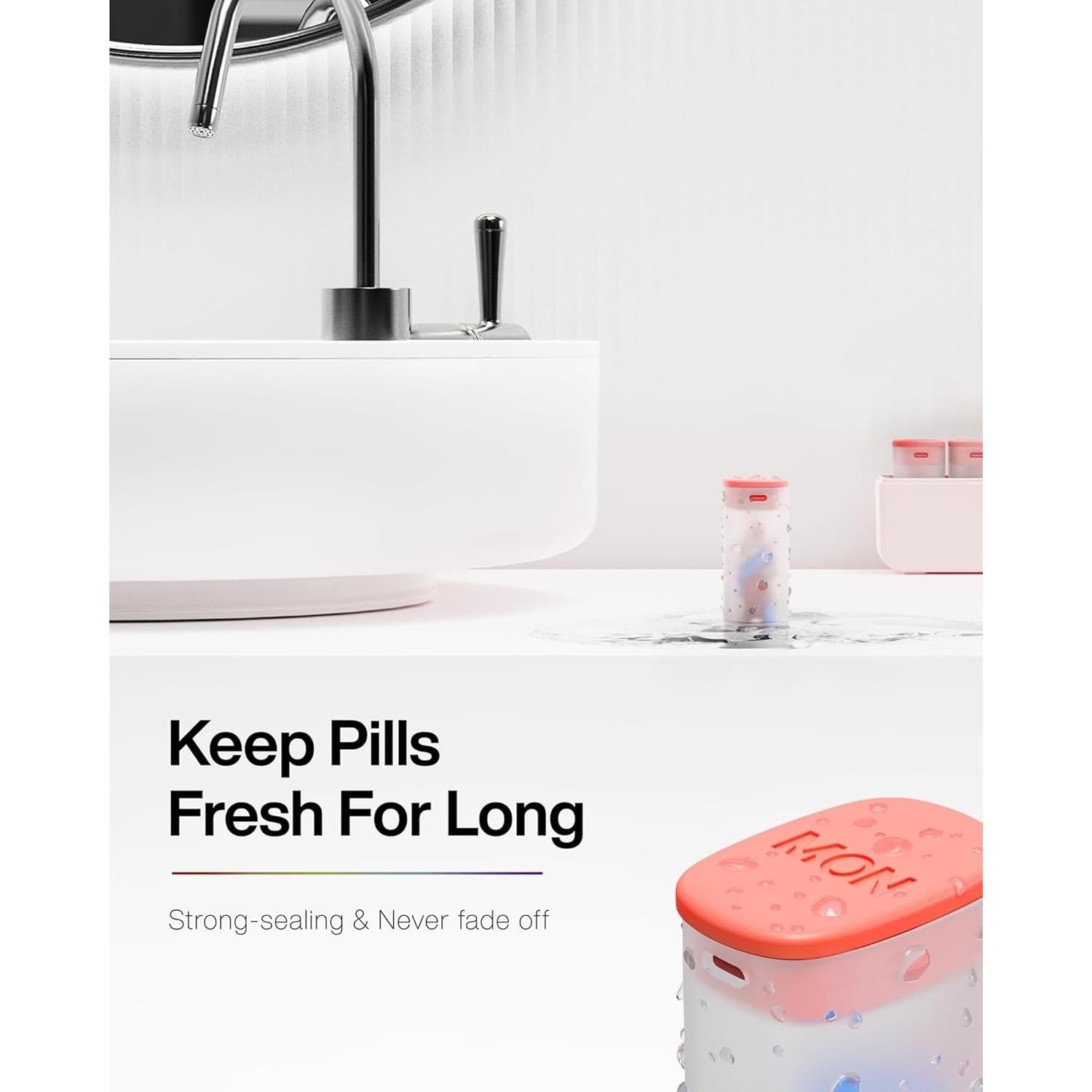 Organizador Semanal de Pastillas KERTSSY Rosa 7 Días 18.4x6x4cm