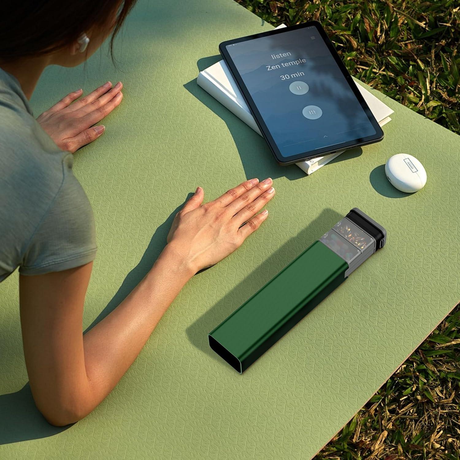 Organizador de Pastillas Semanal Kursoaya Aluminio Verde Cazador