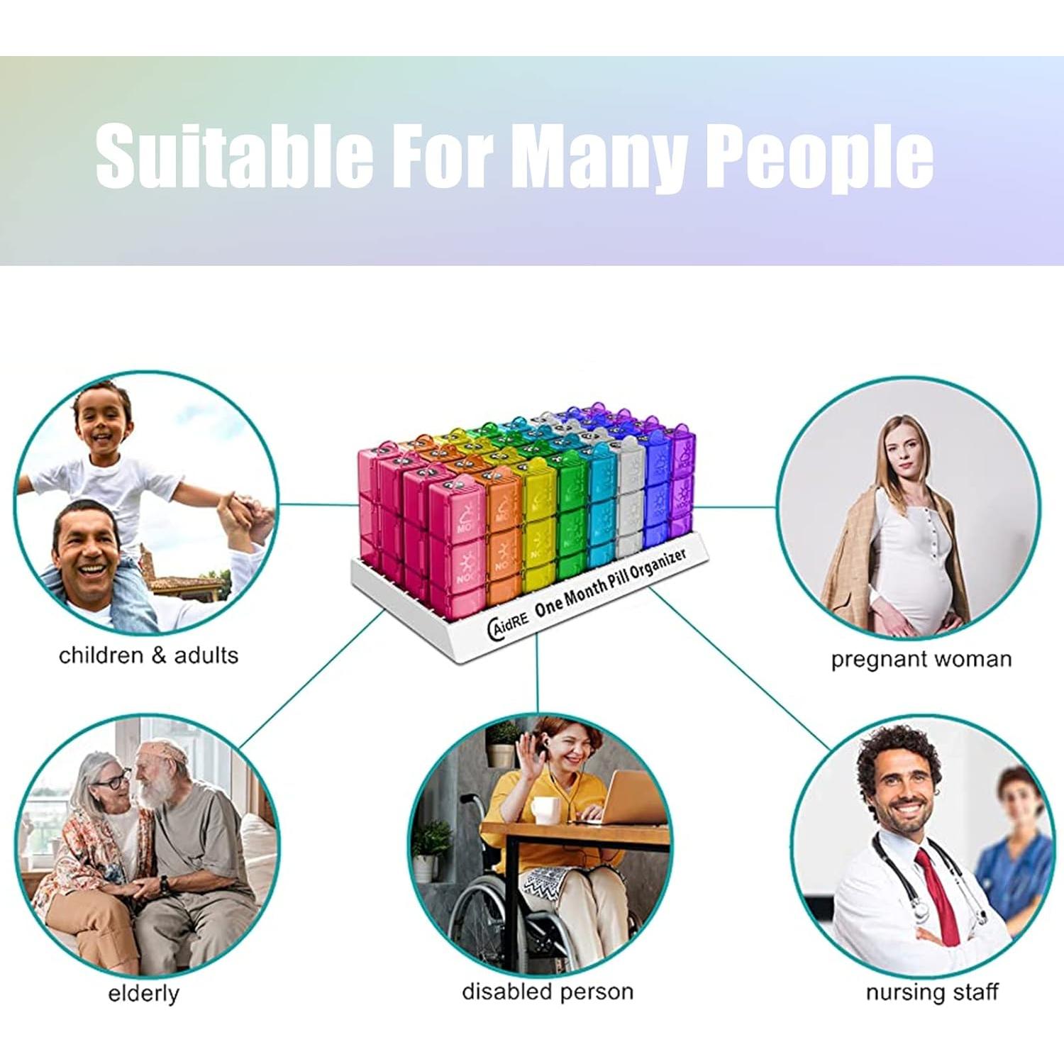 Organizador de Pastillas Mensual NewgGra 31 Compartimentos