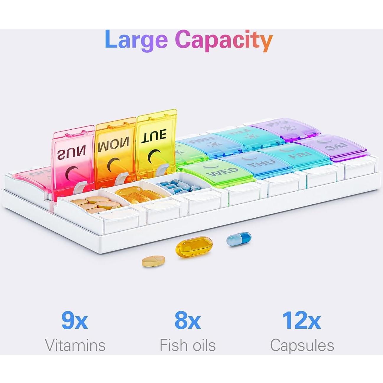 Organizador de Pastillas BUG HULL AM PM 7 Días Libre de BPA