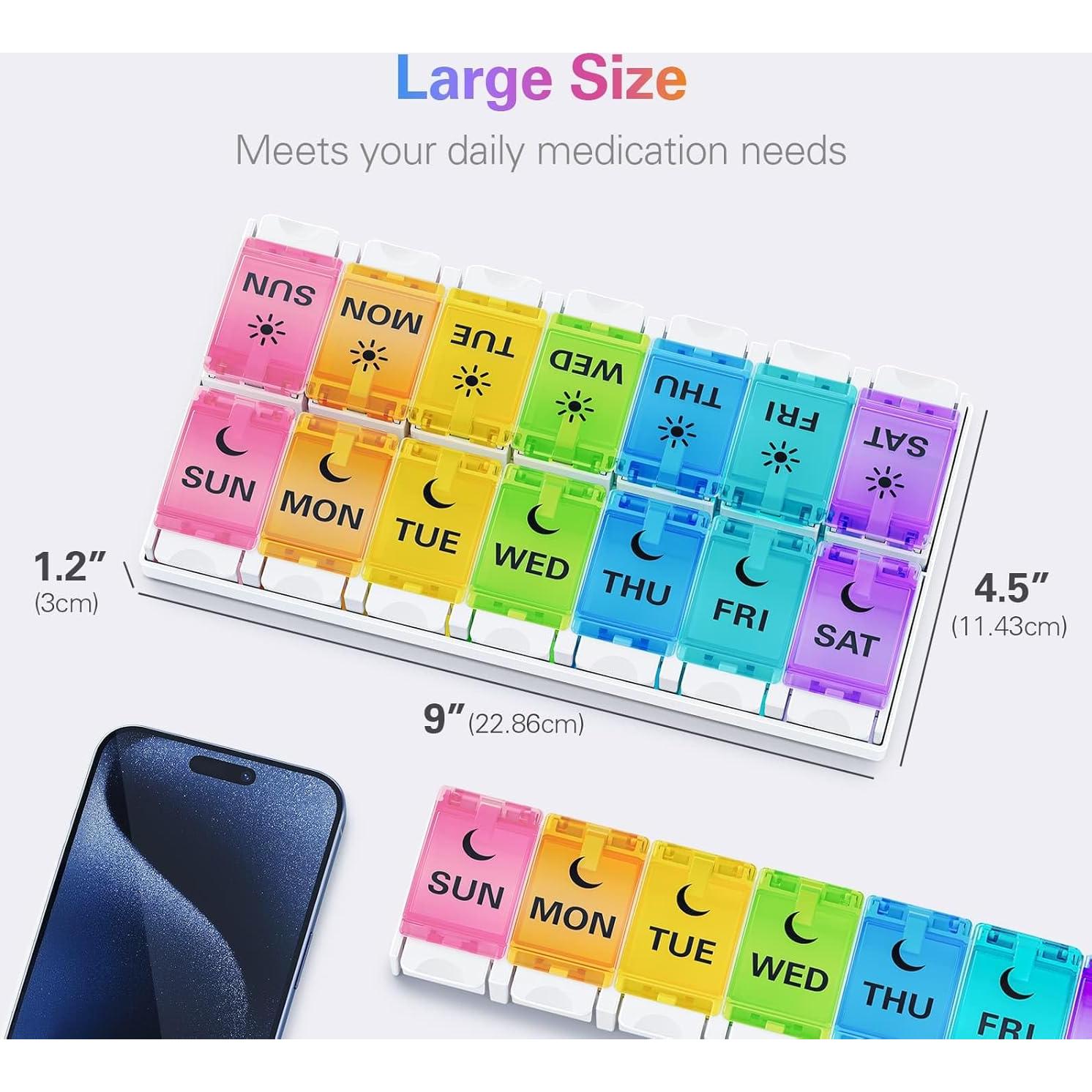 Organizador de Pastillas BUG HULL AM PM 7 Días Libre de BPA