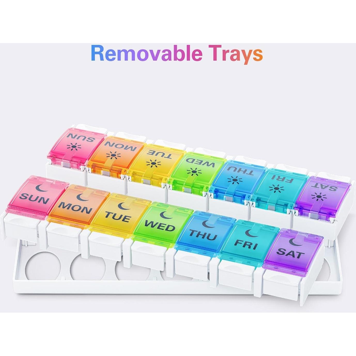 Organizador de Pastillas BUG HULL AM PM 7 Días Libre de BPA