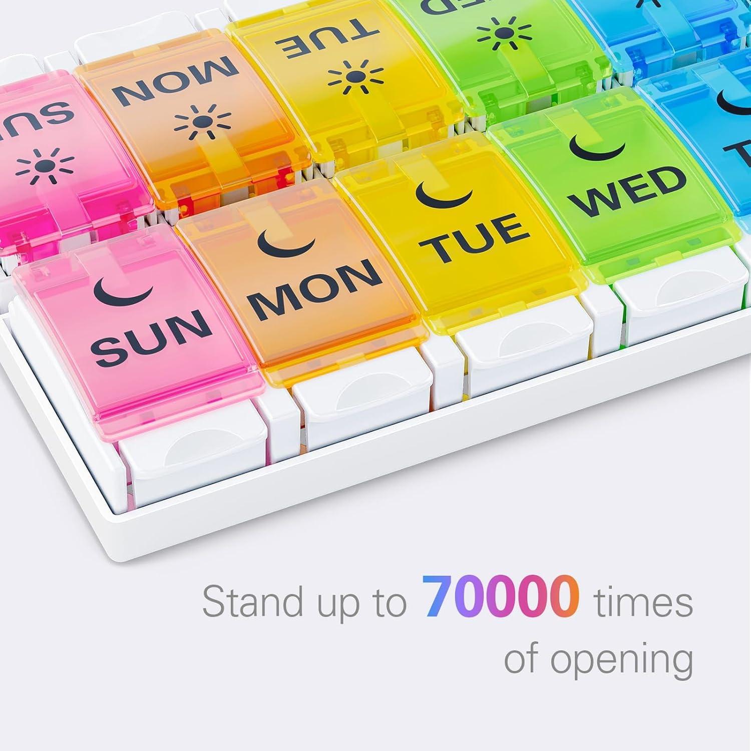 Organizador de Pastillas BUG HULL AM PM 7 Días Libre de BPA