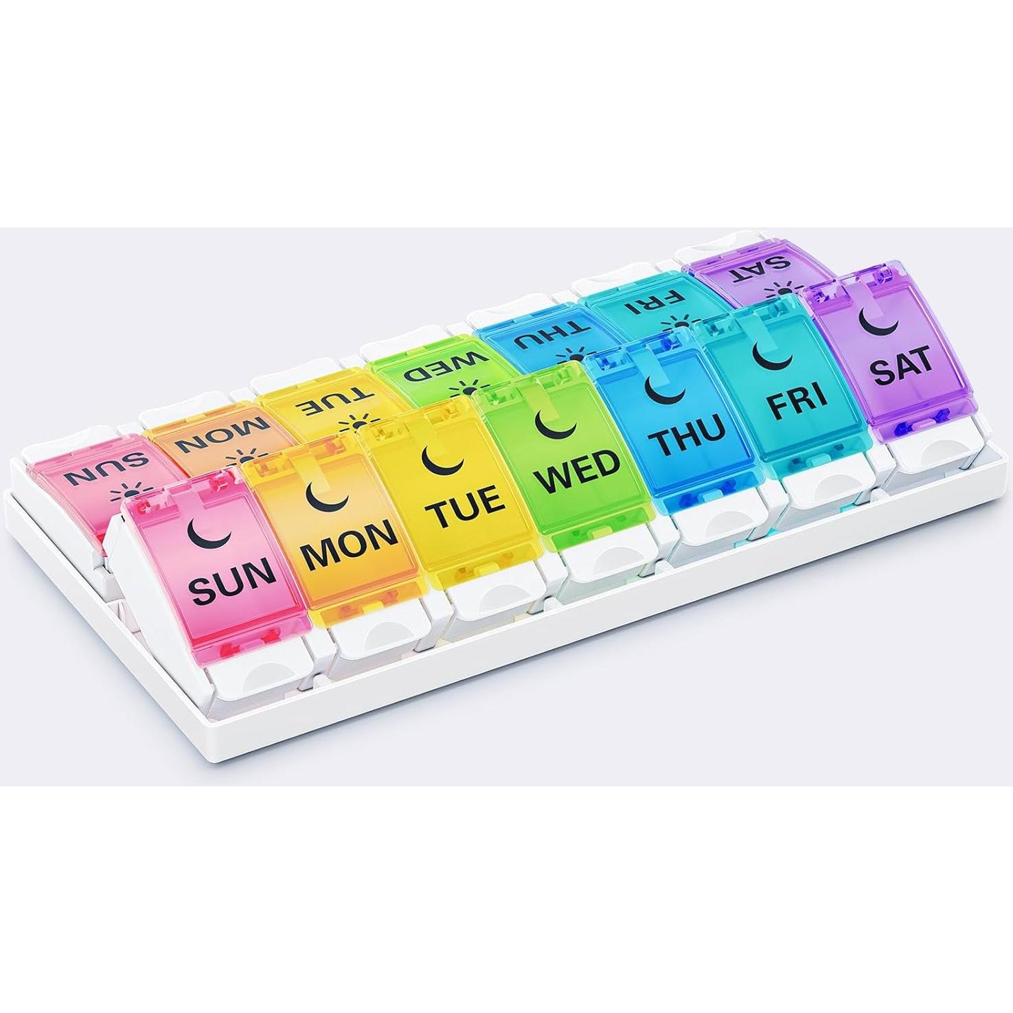 Organizador de Pastillas BUG HULL AM PM 7 Días Libre de BPA