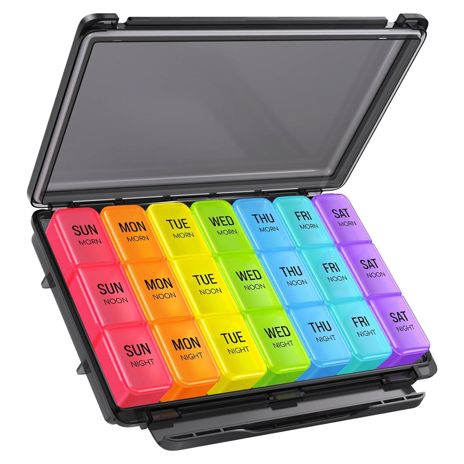 Organizador Semanal de Pastillas ZIKEE 7 Días 3 Veces al Día