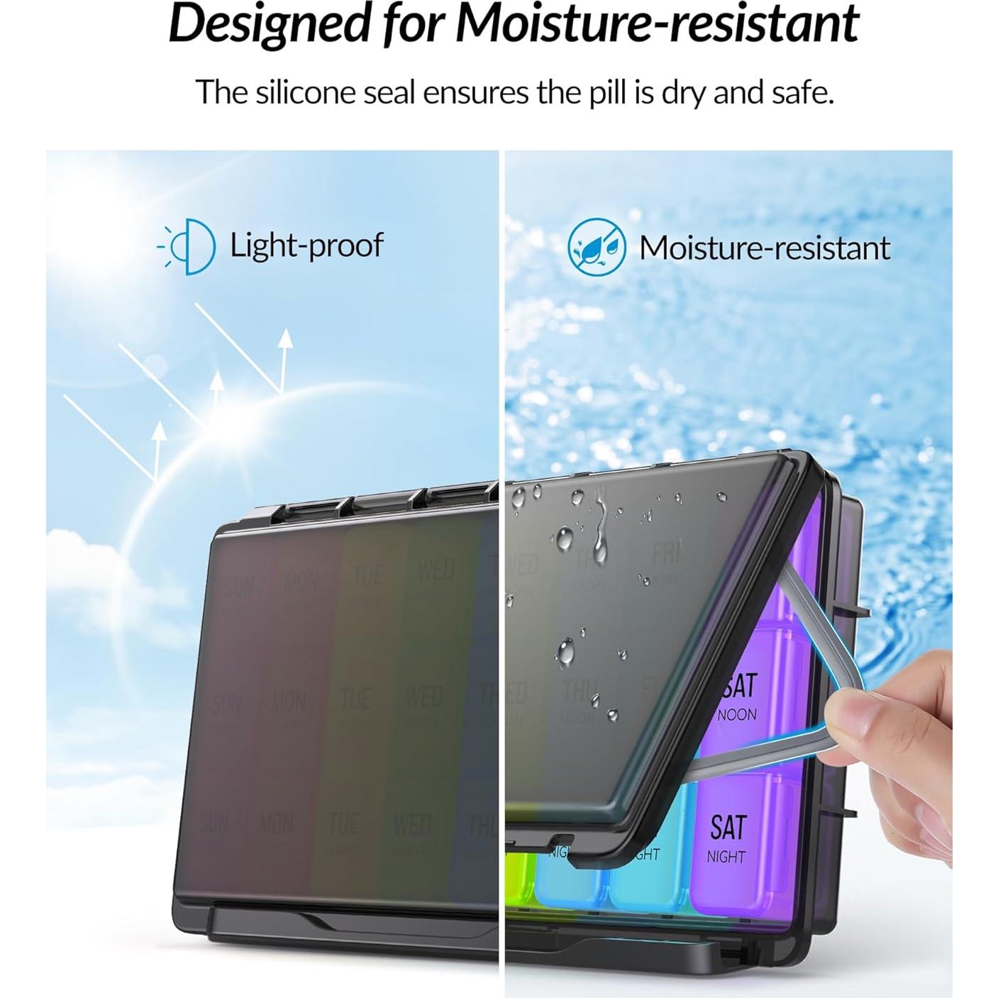 Organizador Semanal de Pastillas ZIKEE 7 Días 3 Veces al Día