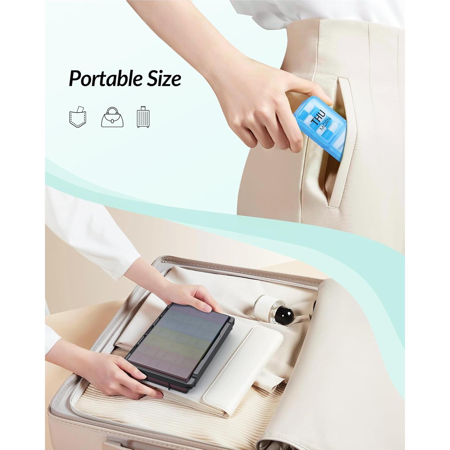 Organizador Semanal de Pastillas ZIKEE 7 Días 3 Veces al Día