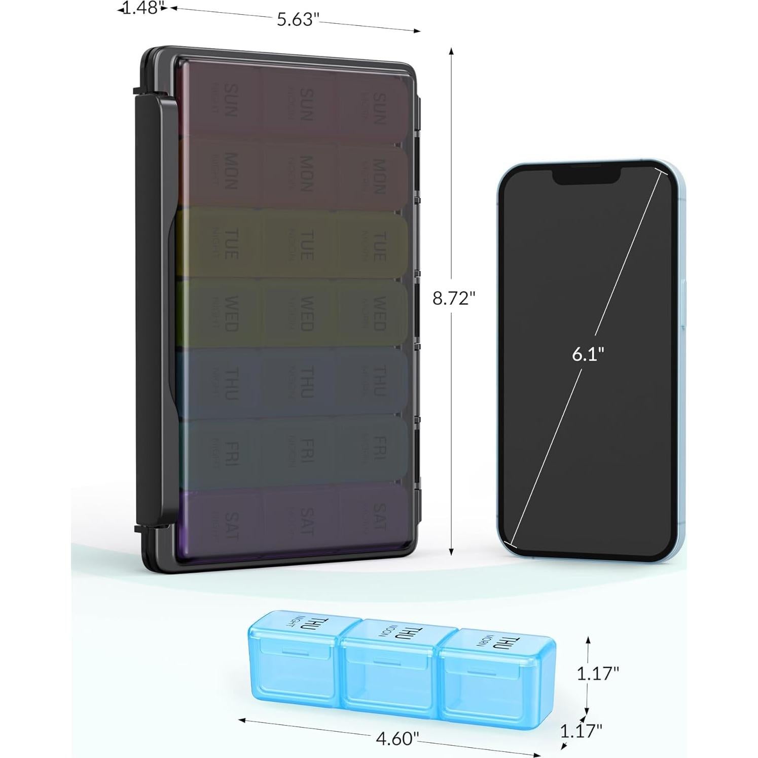 Organizador Semanal de Pastillas ZIKEE 7 Días 3 Veces al Día