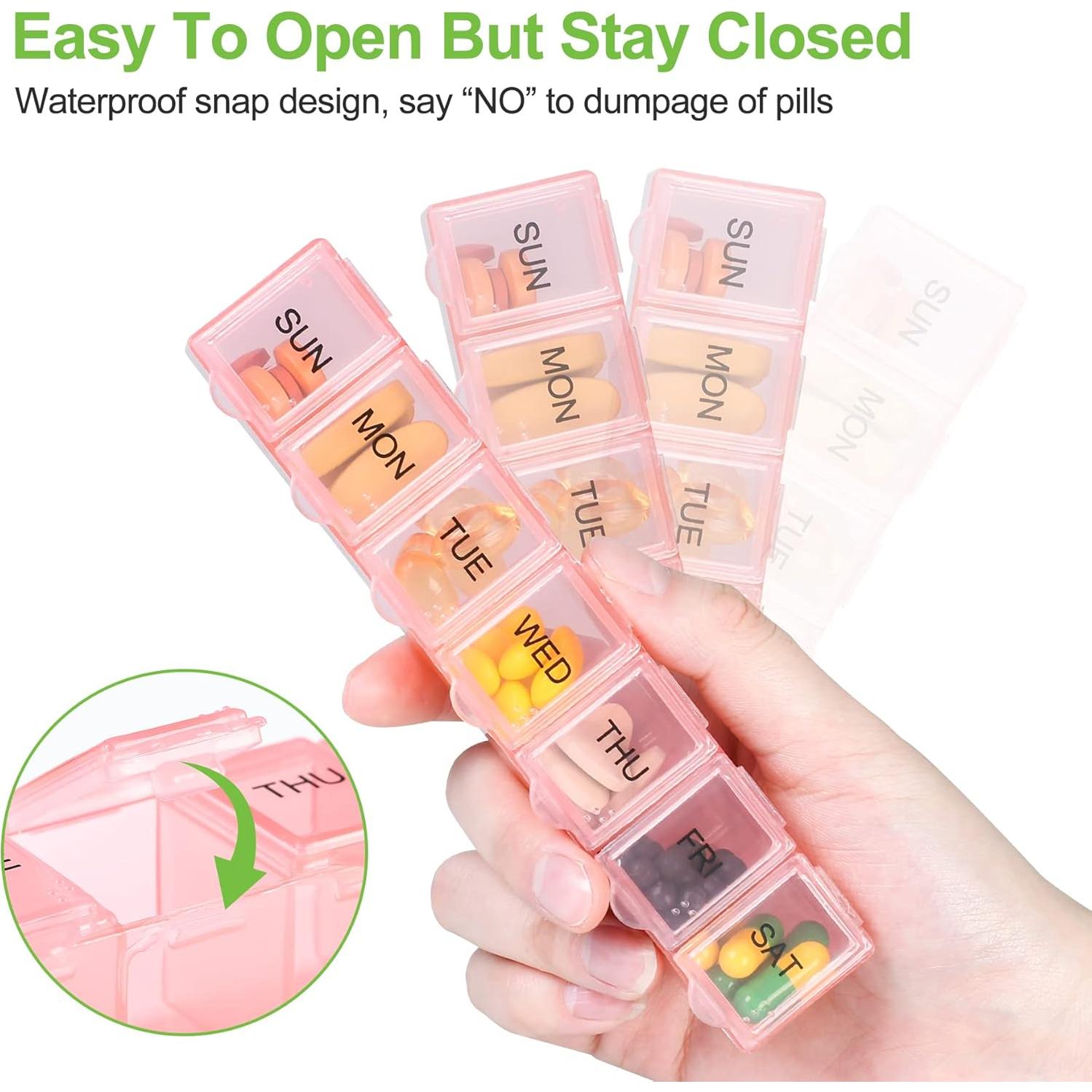 Organizador Semanal de Pastillas Qeedy - 4 Colores, 7 Días