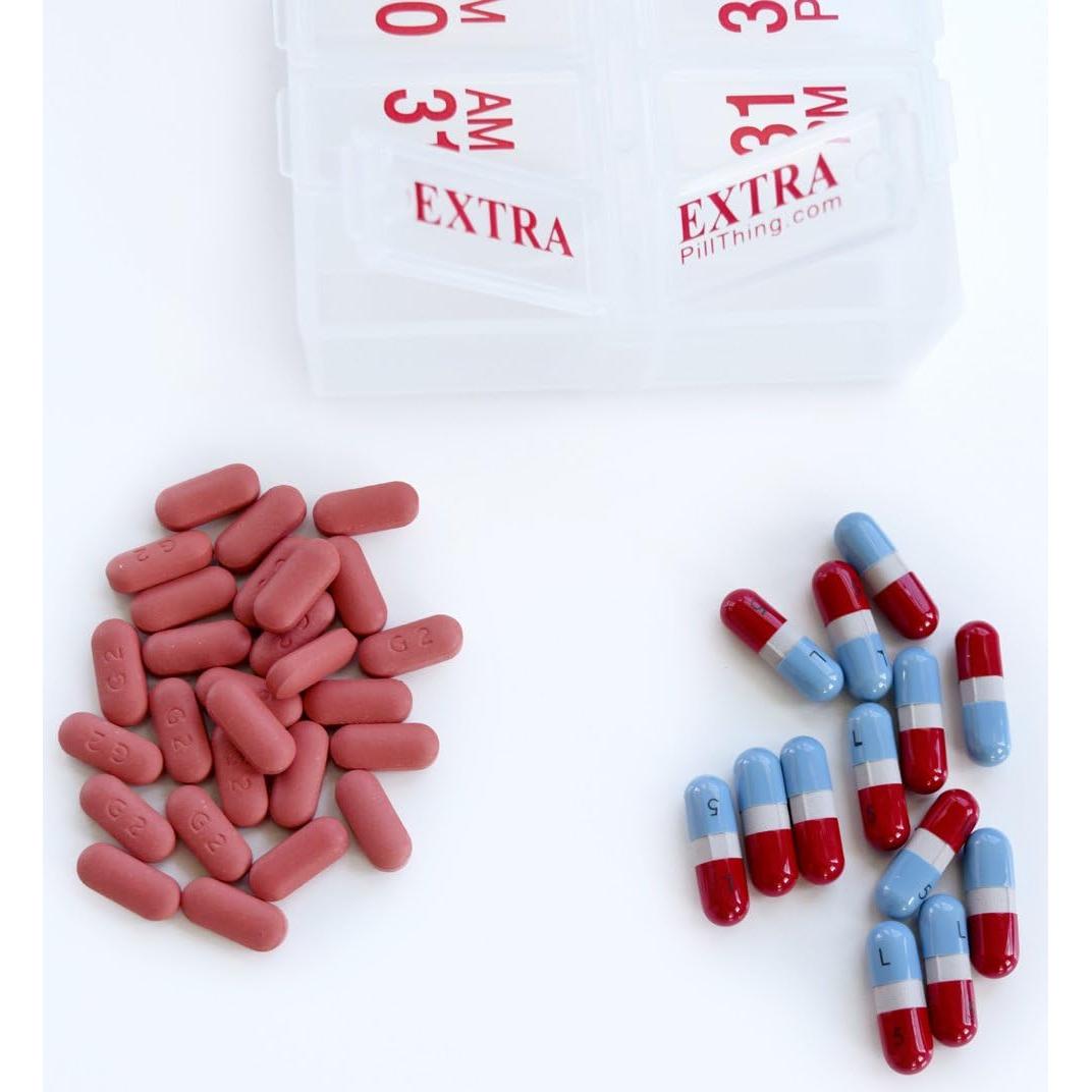 Juego de organizador de pastillas 31 días AM PM Pill Thing