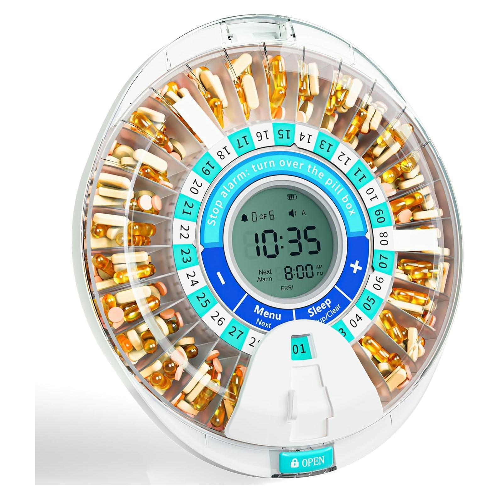 Dispensador Automático de Pastillas Windtrace Verde 28 Días