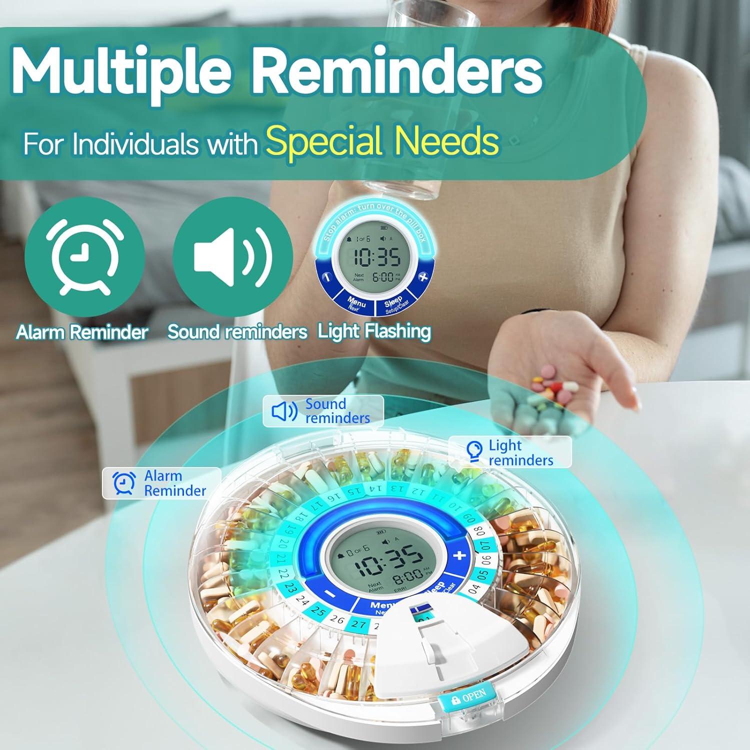 Dispensador Automático de Pastillas Windtrace Verde 28 Días