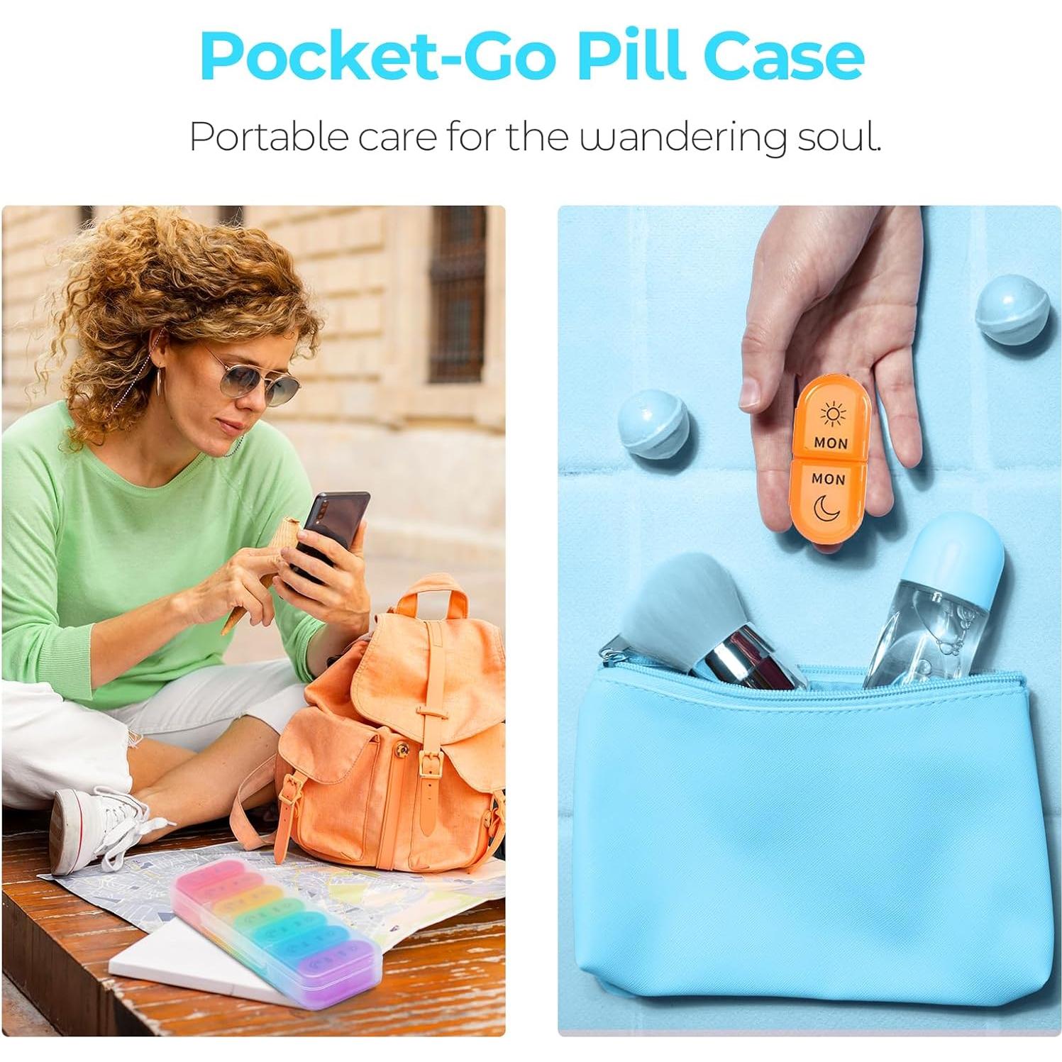 Organizador Semanal de Pastillas AM PM - 7 Días Arcoíris