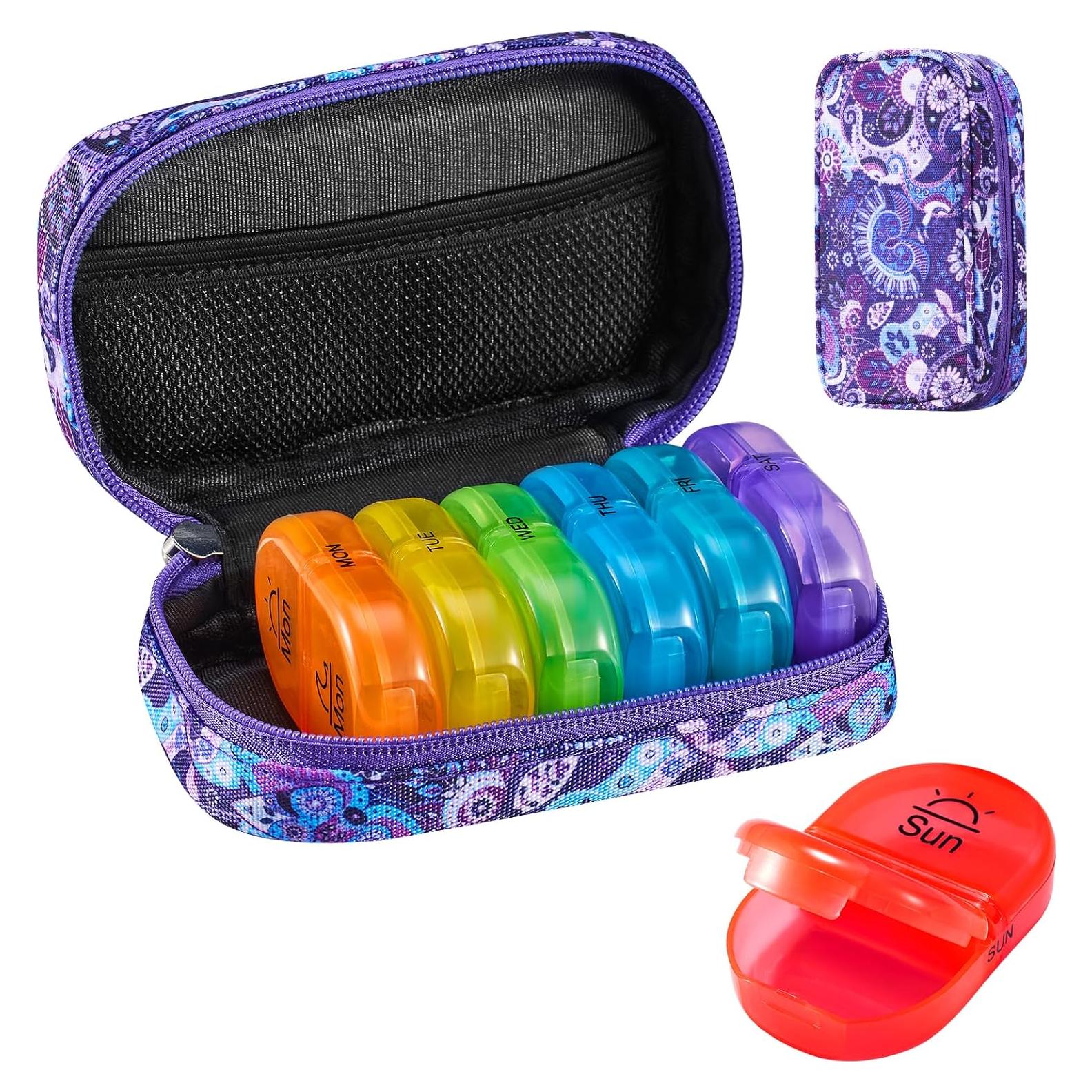 Organizador de Pastillas Semanal Serfeymi AM PM con Funda Lona