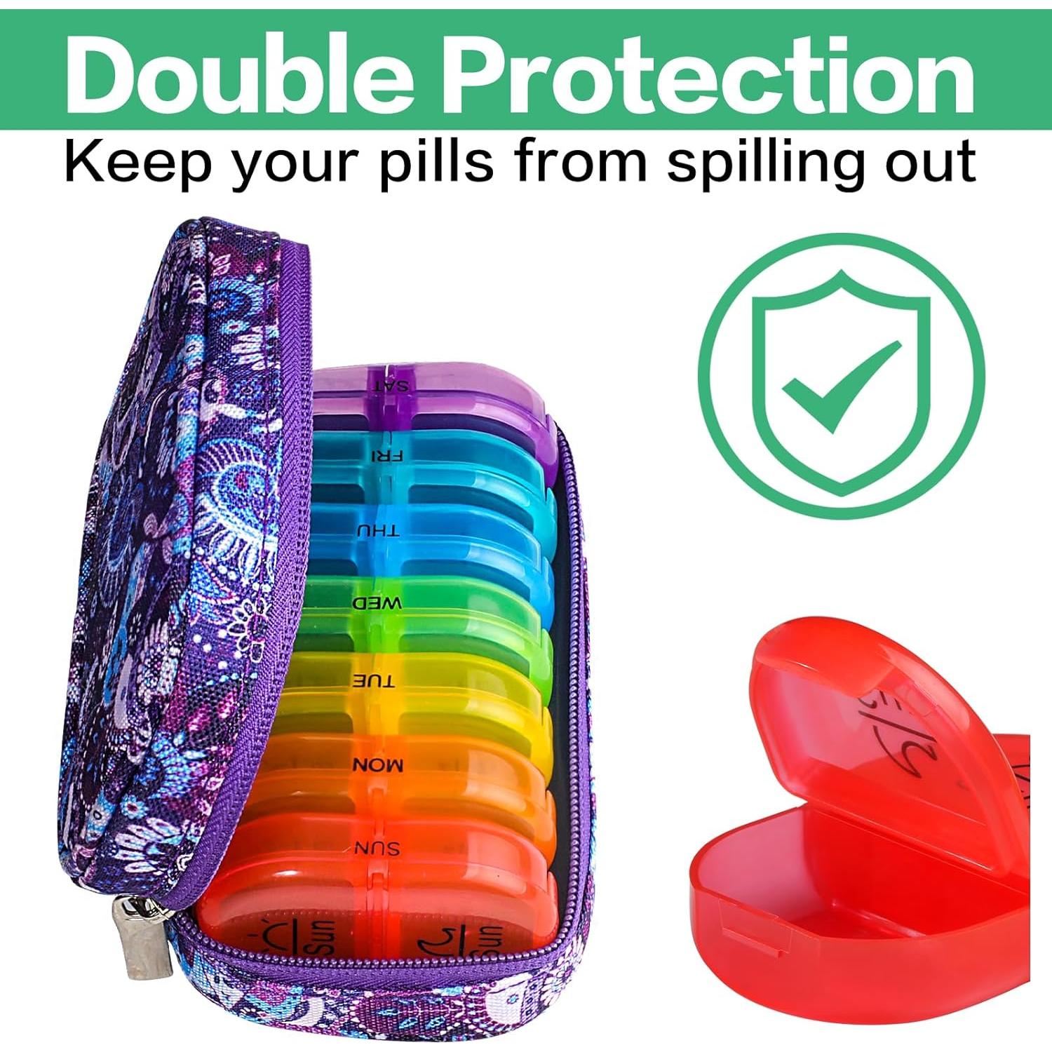 Organizador de Pastillas Semanal Serfeymi AM PM con Funda Lona