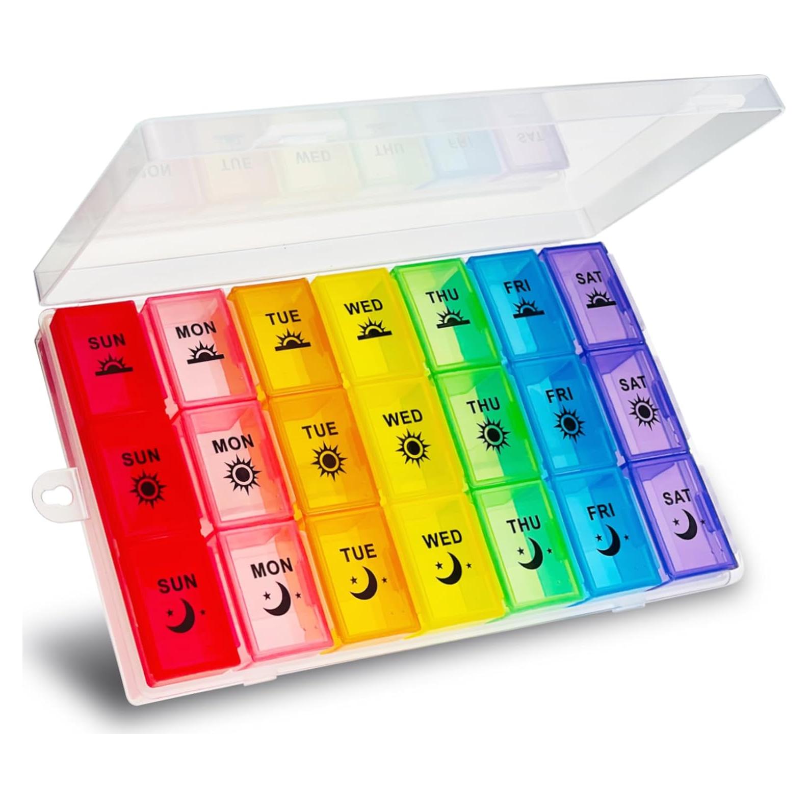 Organizador Semanal de Pastillas ZVZM 7 Días 3 Veces al Día