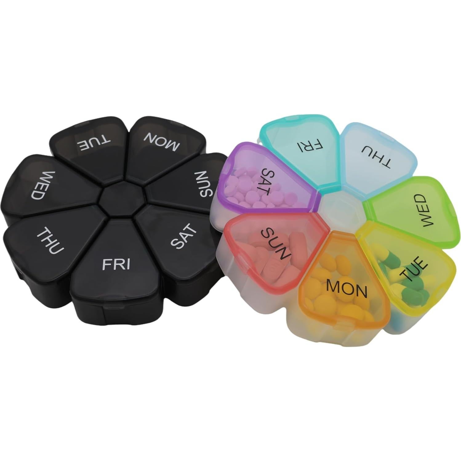 Organizador de Pastillas Semanal ShysTech 7 Días Multicolor