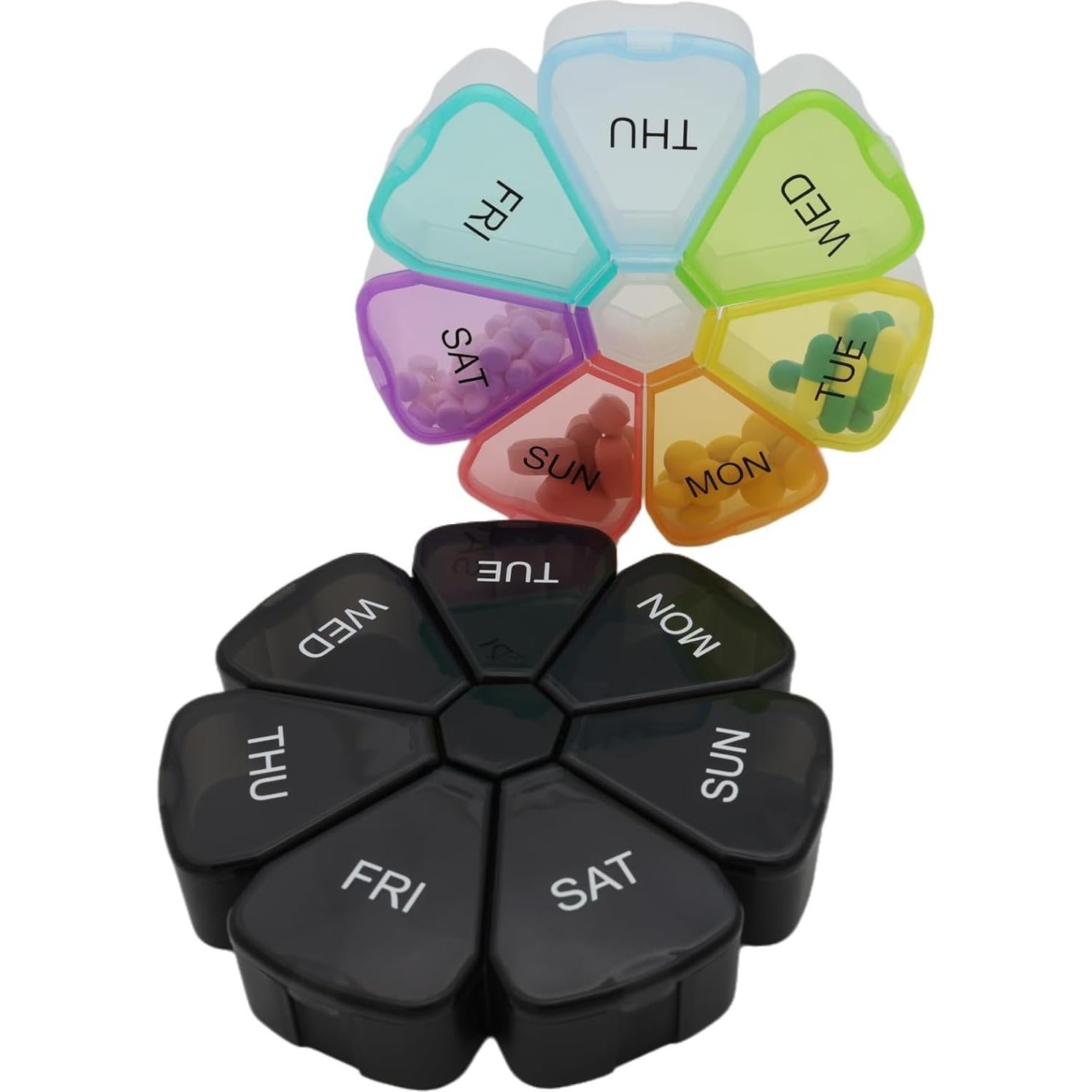 Organizador de Pastillas Semanal ShysTech 7 Días Multicolor