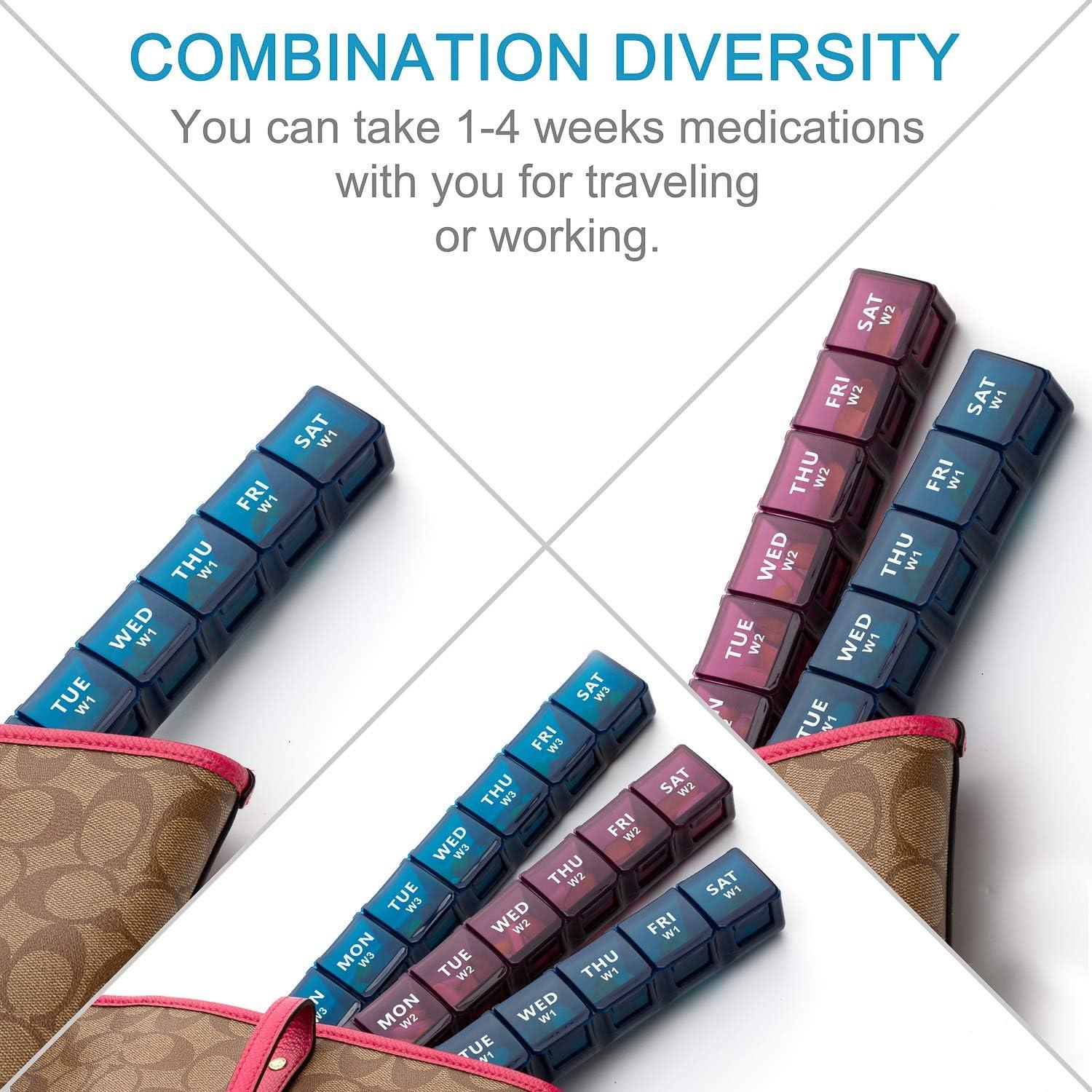 Organizador de Pastillas Mensual Yaklim XL 28 Compartimentos