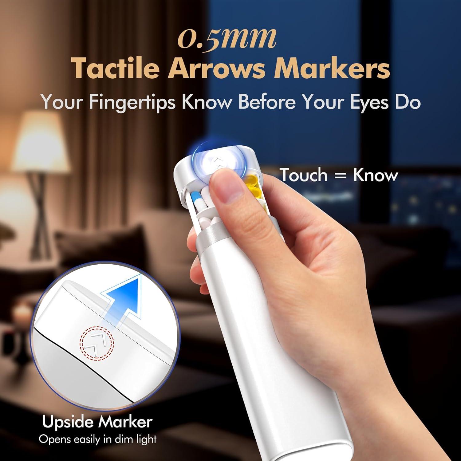 Organizador de Pastillas Portátil Pillex A-172 Blanco 18x5.4cm