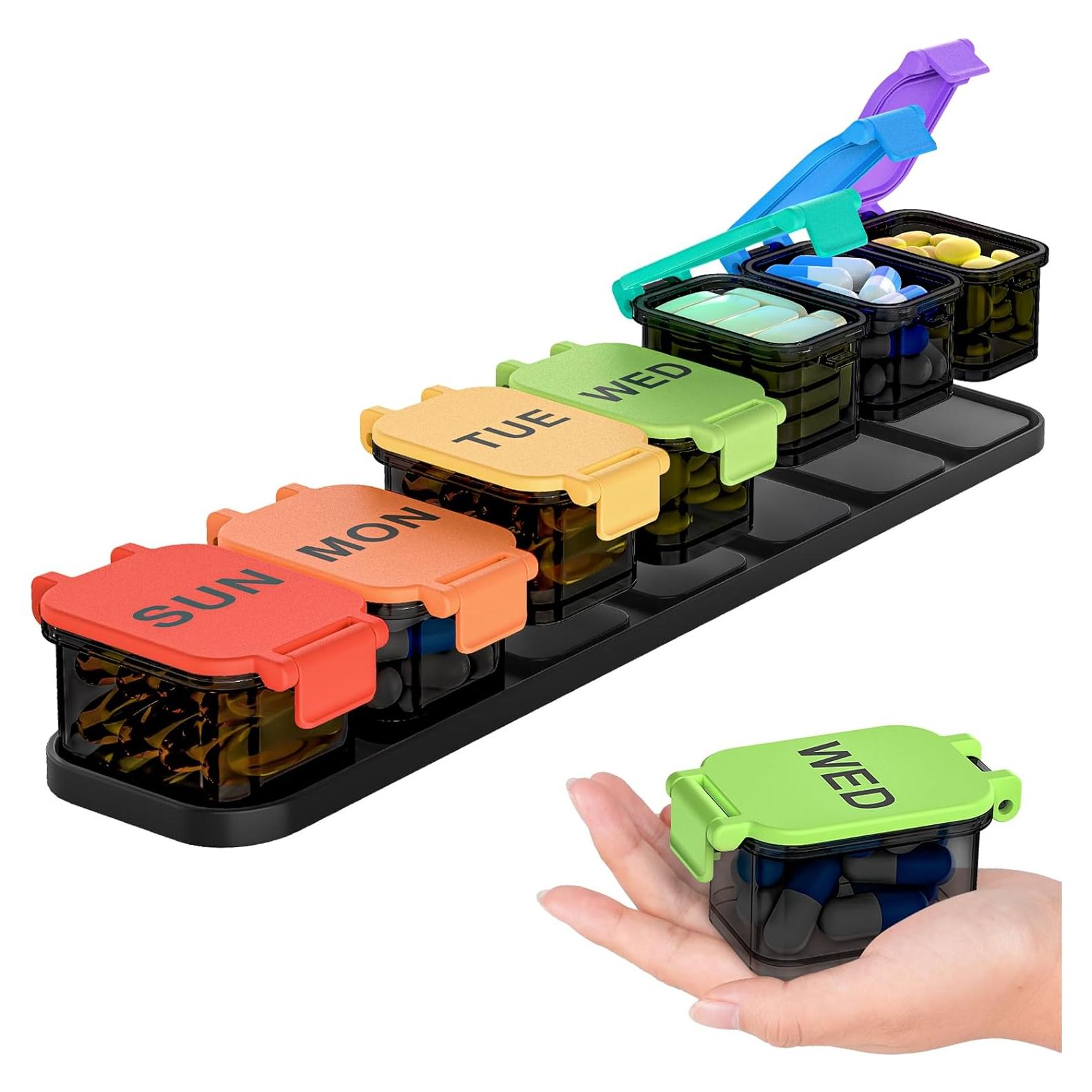 Organizador de Pastillas Semanal Yaklim RD711 Arcoíris 28.2cm