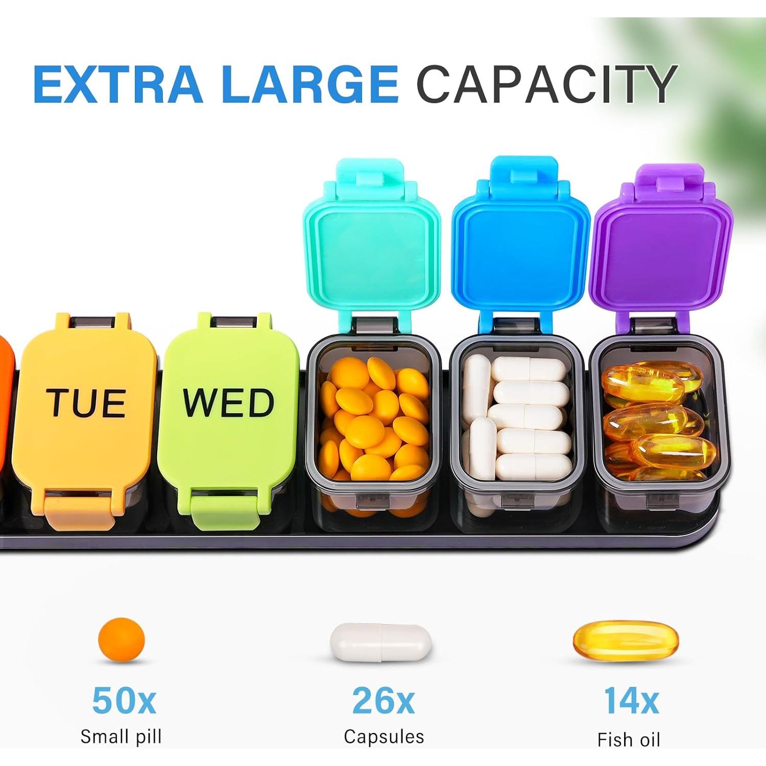 Organizador de Pastillas Semanal Yaklim RD711 Arcoíris 28.2cm