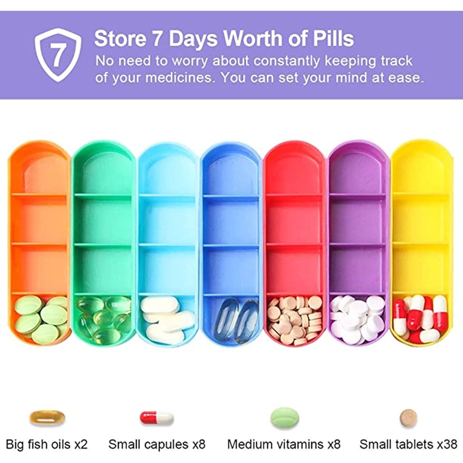 Organizador de Pastillas Semanal ABSOK 7 Compartimentos