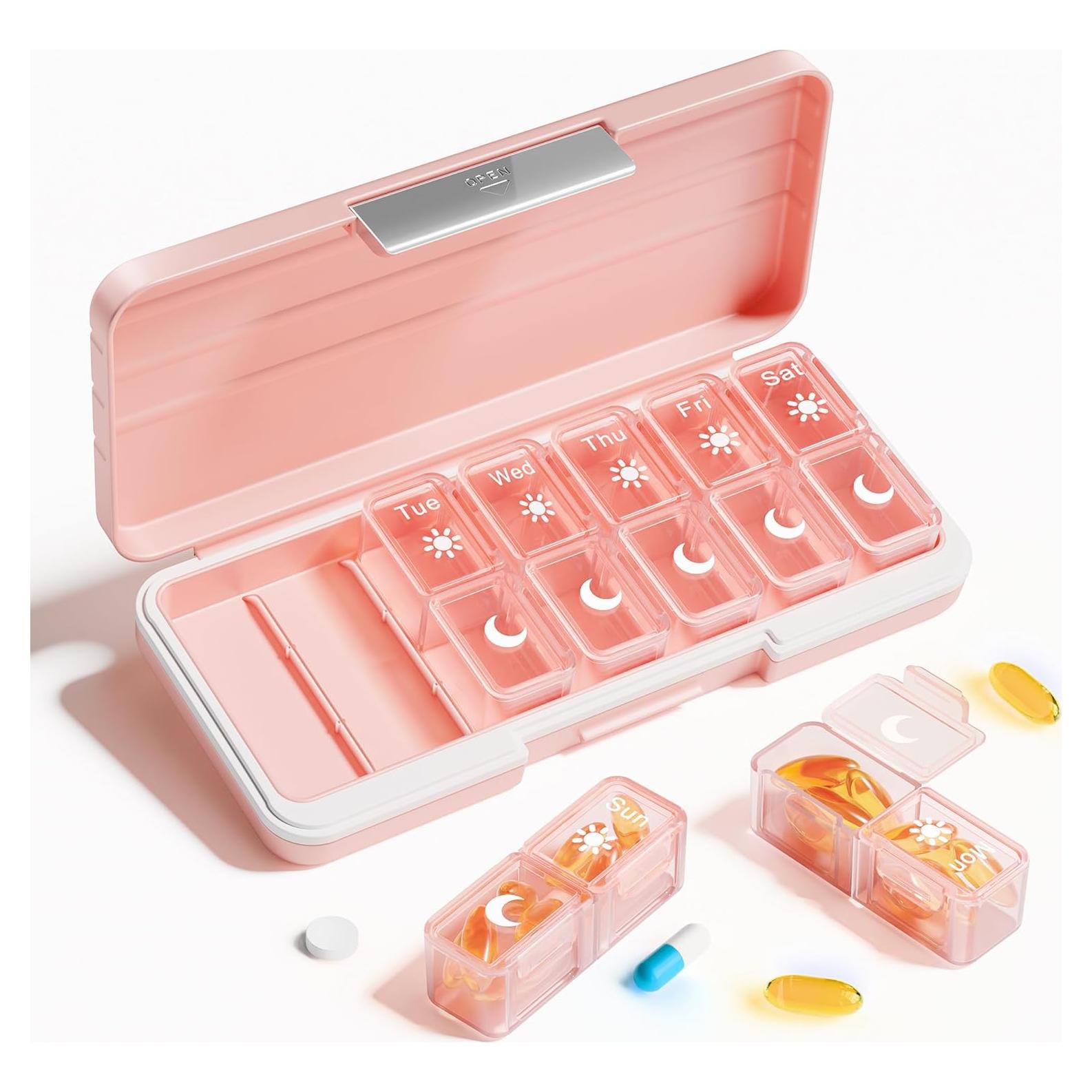 Organizador de Pastillas Semanal Betife Rosa Claro 7 Días