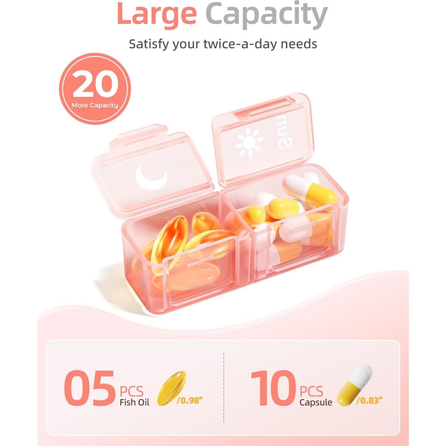 Organizador de Pastillas Semanal Betife Rosa Claro 7 Días