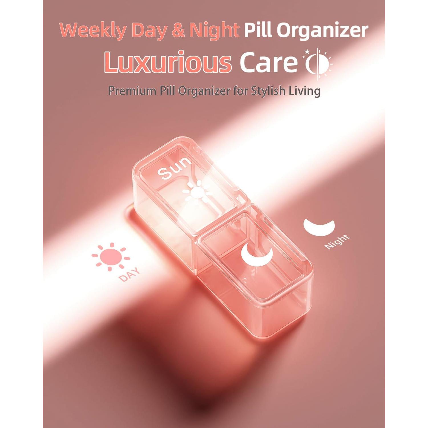 Organizador de Pastillas Semanal Betife Rosa Claro 7 Días