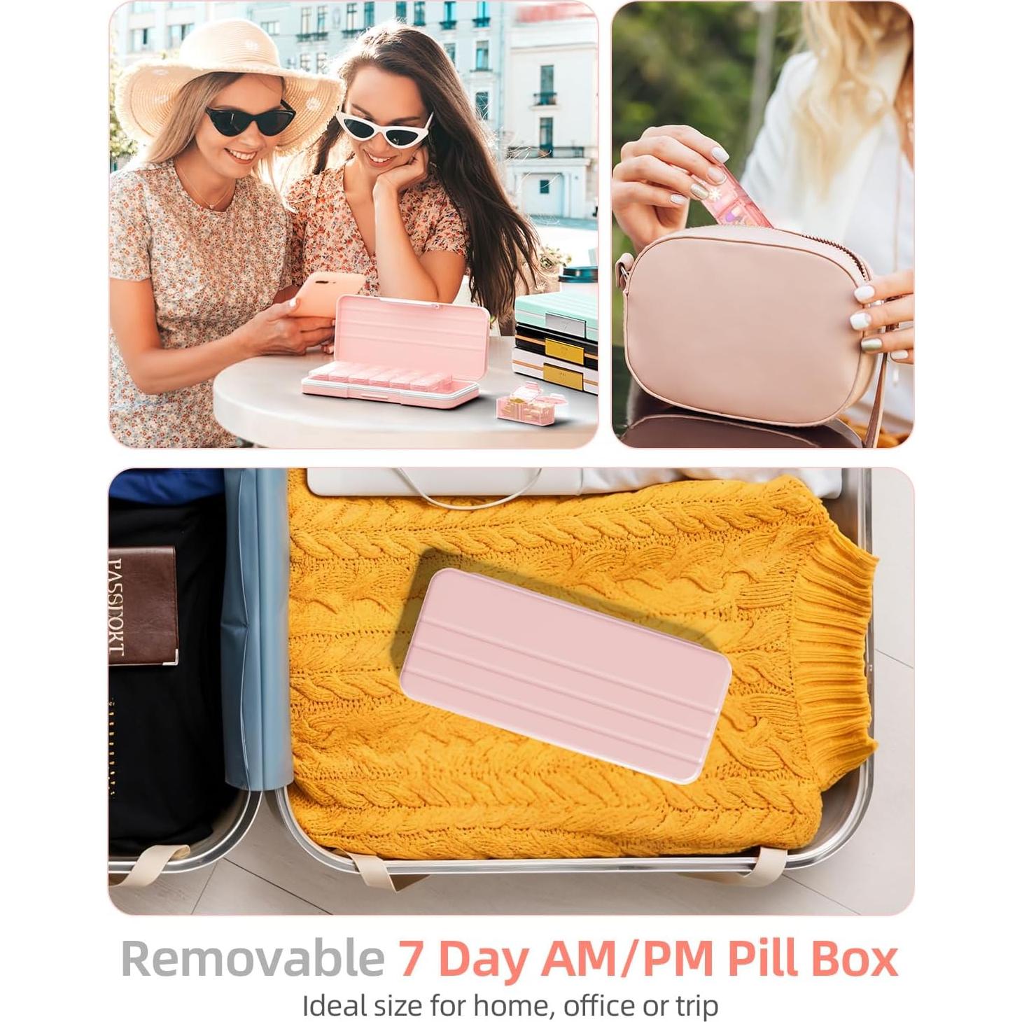 Organizador de Pastillas Semanal Betife Rosa Claro 7 Días