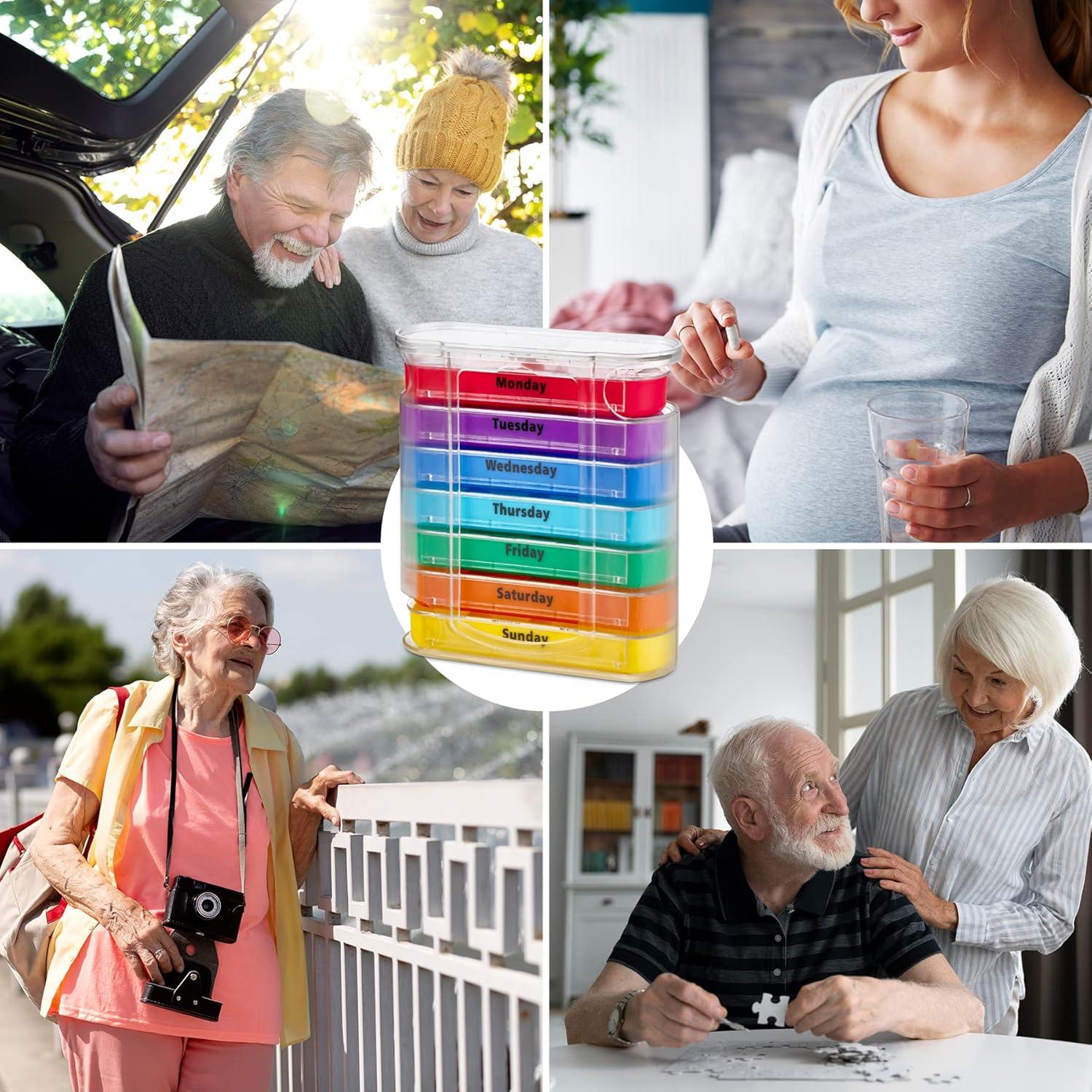 Organizador Semanal de Pastillas MEDca, 7 Días, 4 Tiempos