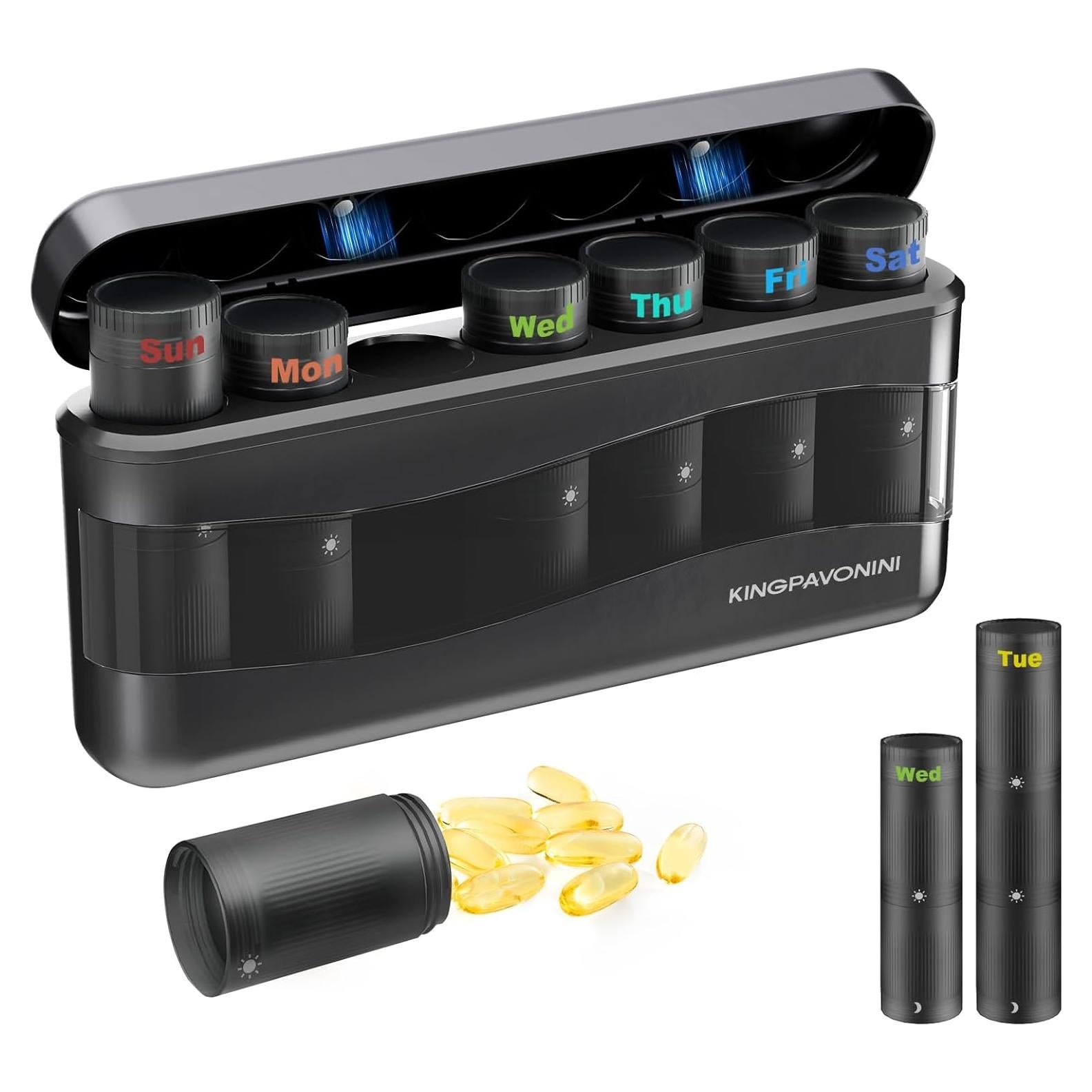 Organizador Semanal de Pastillas KingPavonini 2/3 Veces al Día