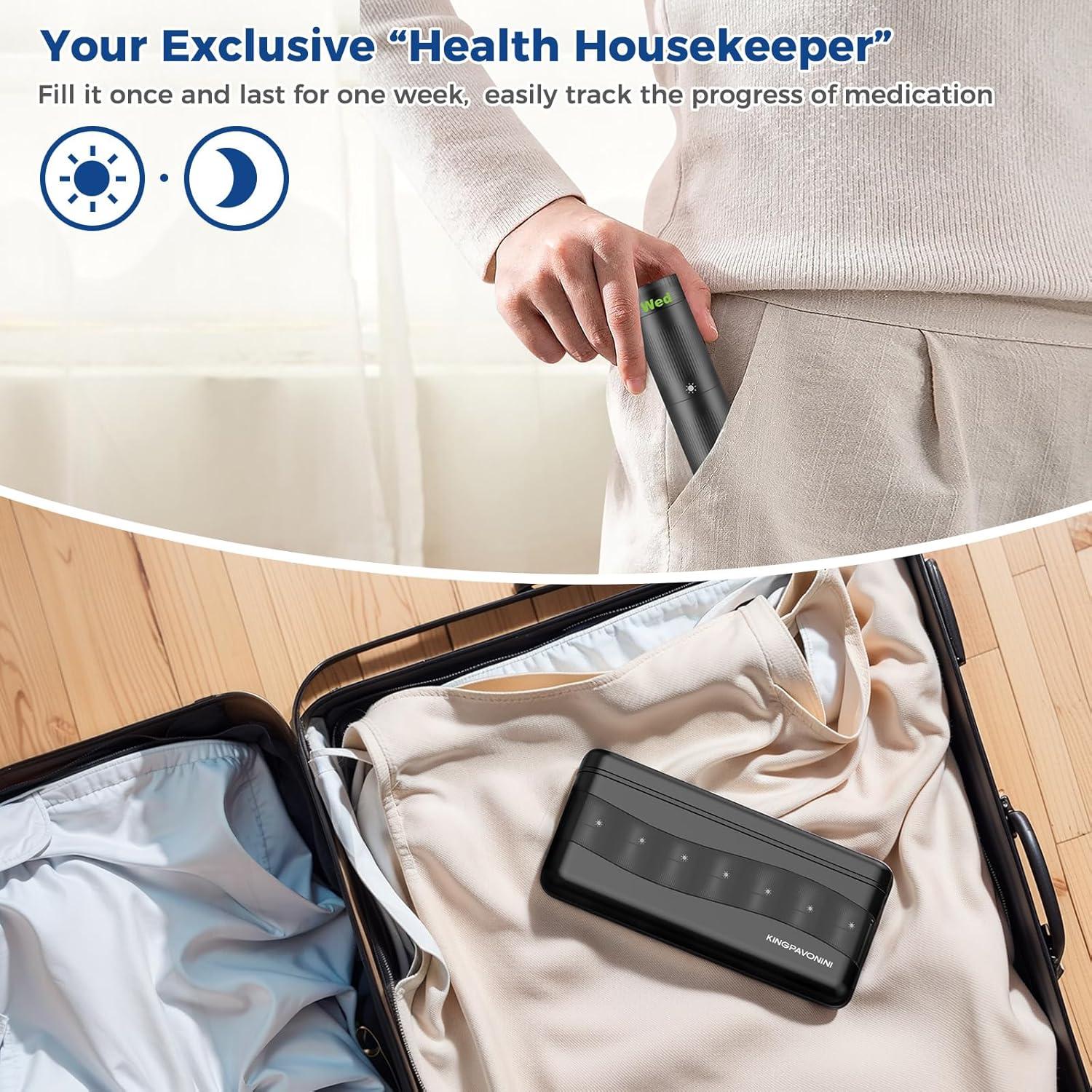 Organizador Semanal de Pastillas KingPavonini 2/3 Veces al Día