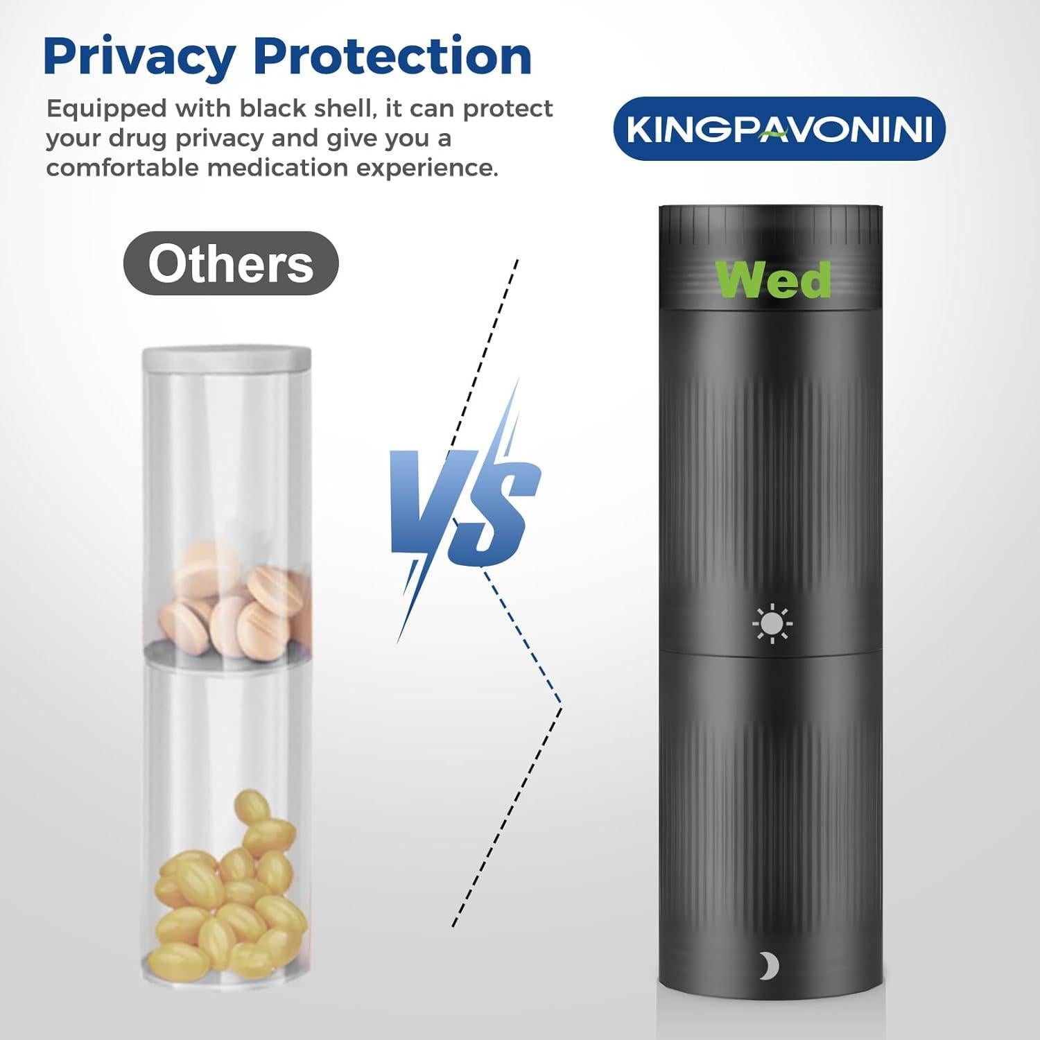 Organizador Semanal de Pastillas KingPavonini 2/3 Veces al Día