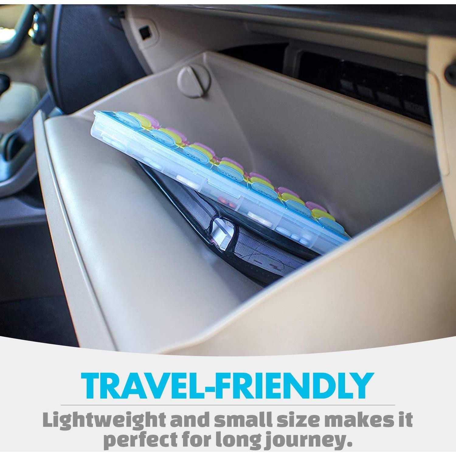 Organizador Semanal de Pastillas MEDca - Paquete de 2, 21 Compartimentos